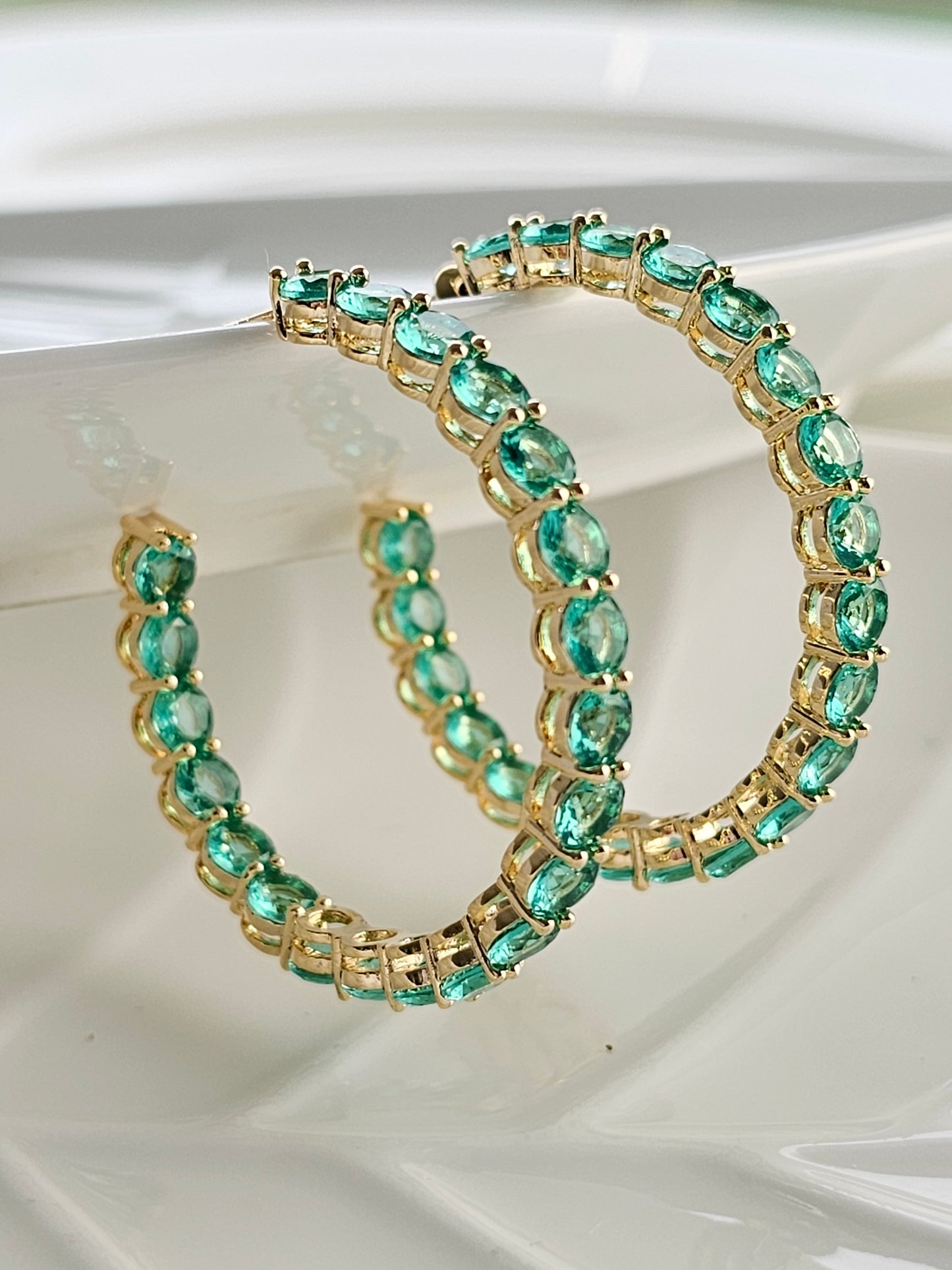 Argollas cristal pavés Poly