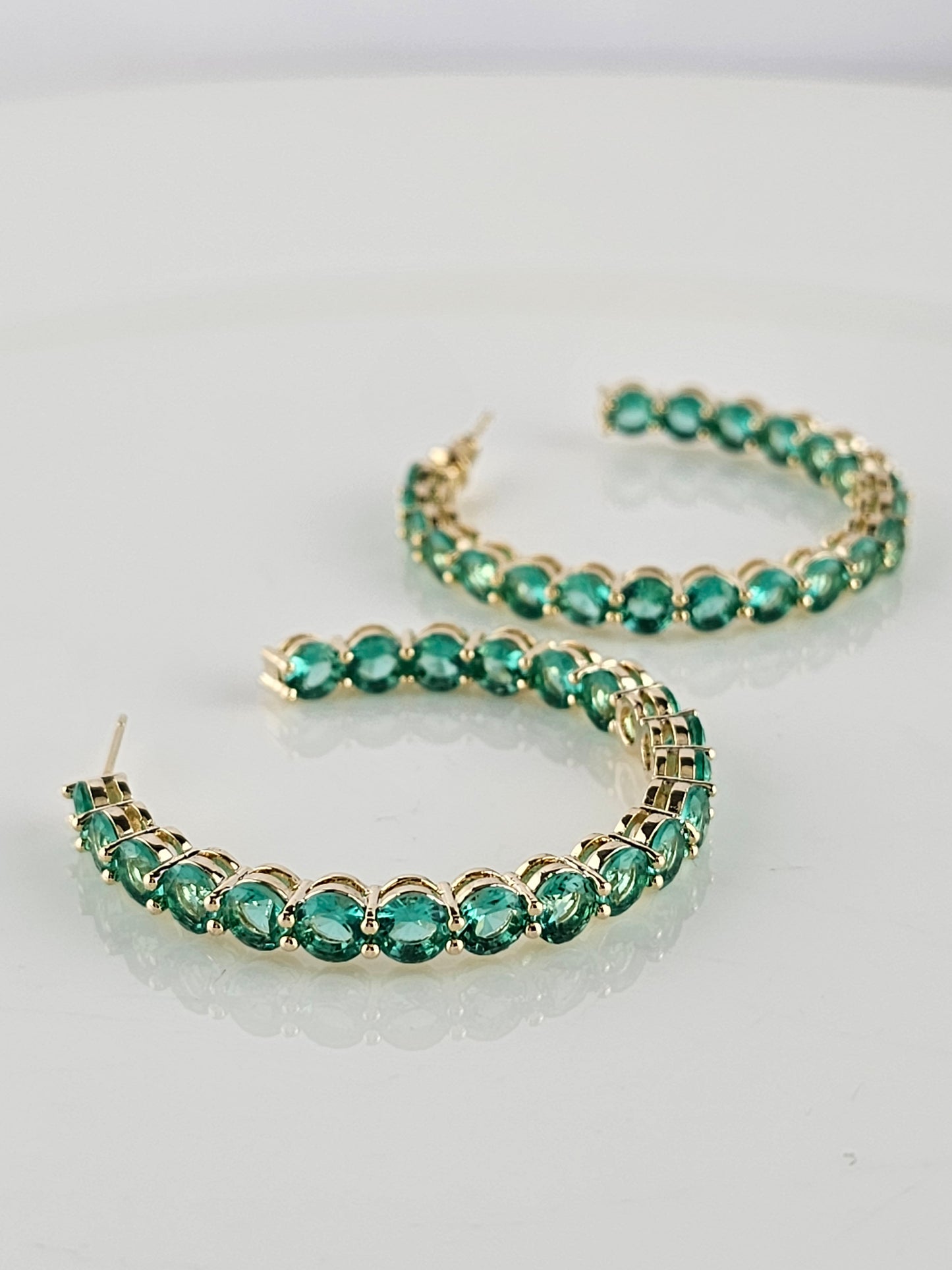 Argollas cristal pavés Poly