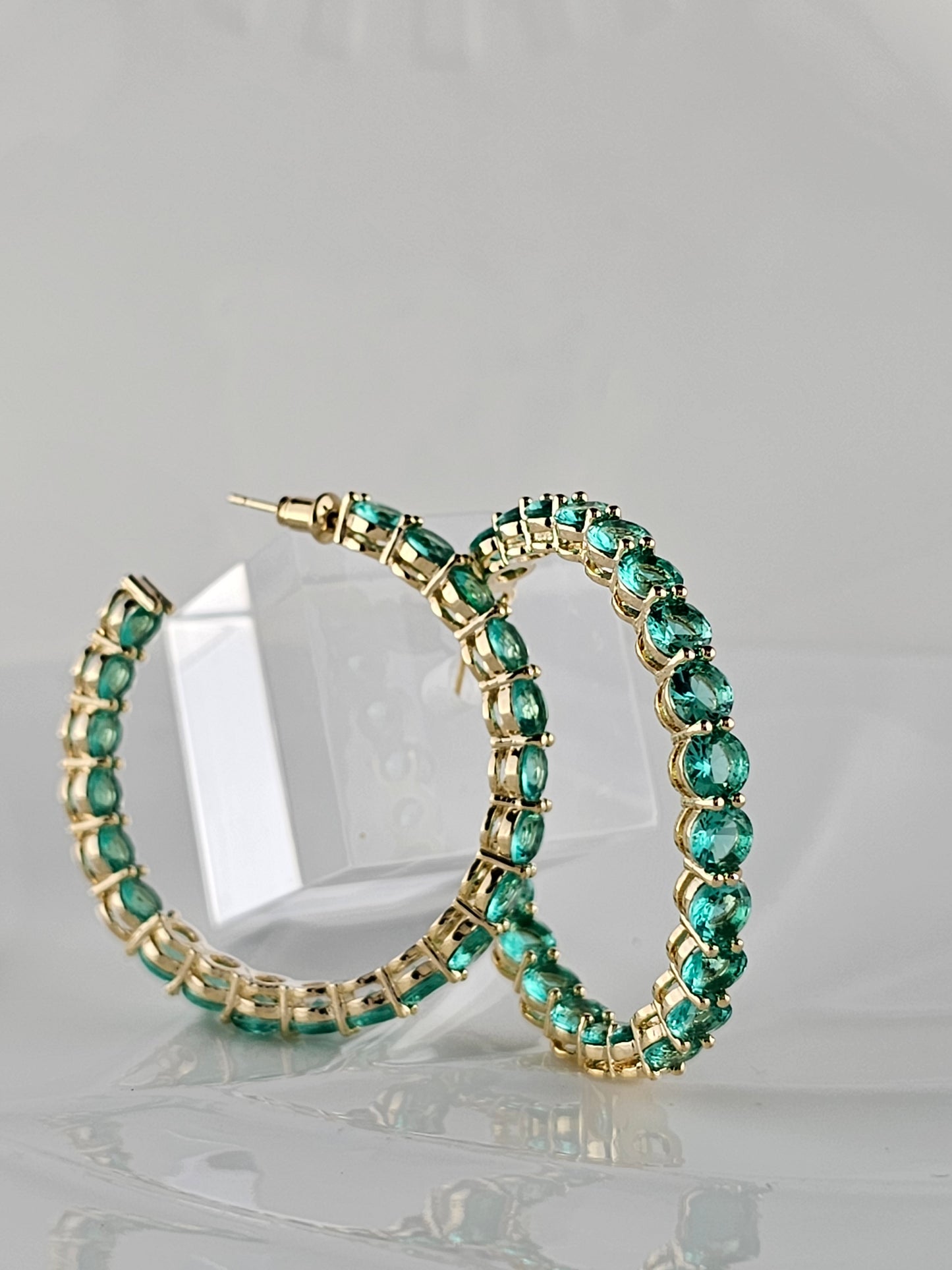 Argollas cristal pavés Poly