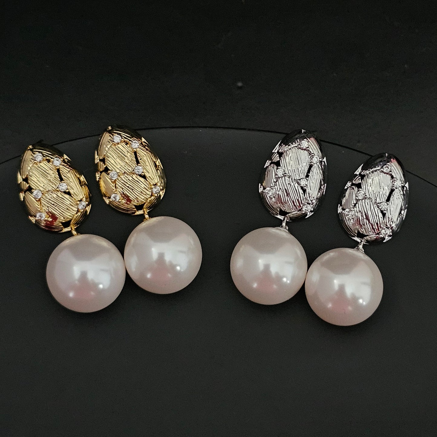 Aros cristal paves Marina