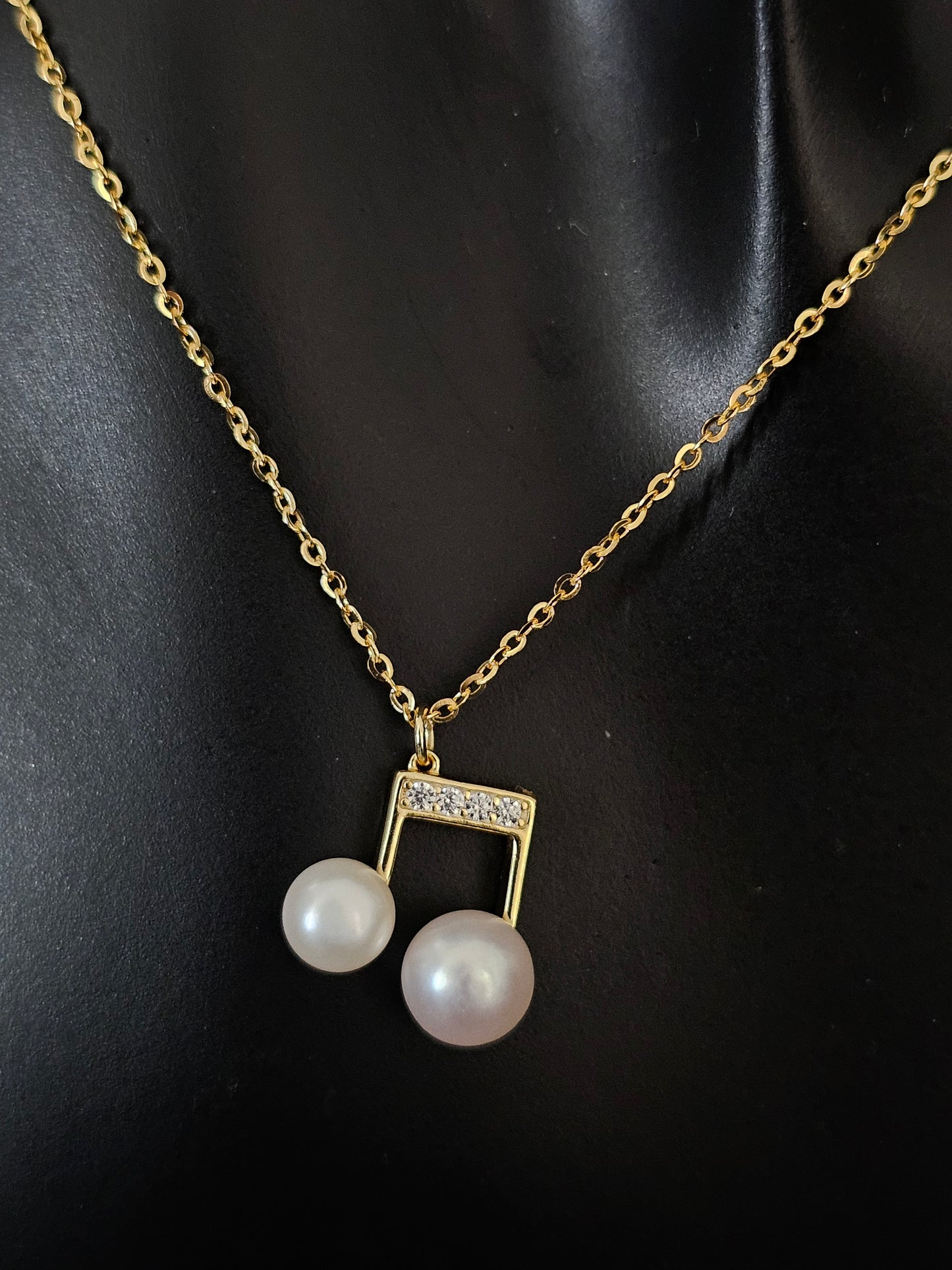 Collar de plata nota musical