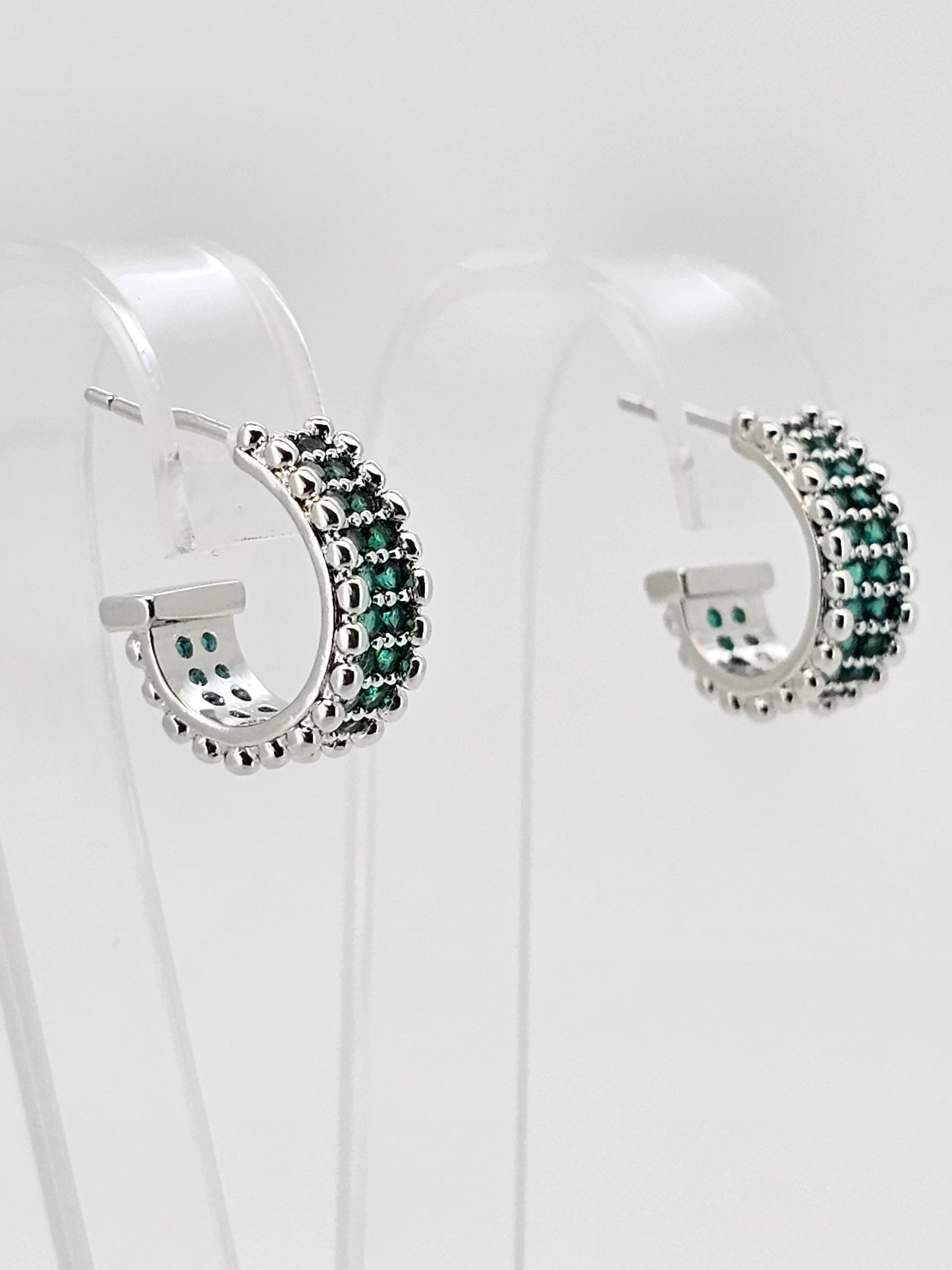 Argollas cristal pavés Daniela