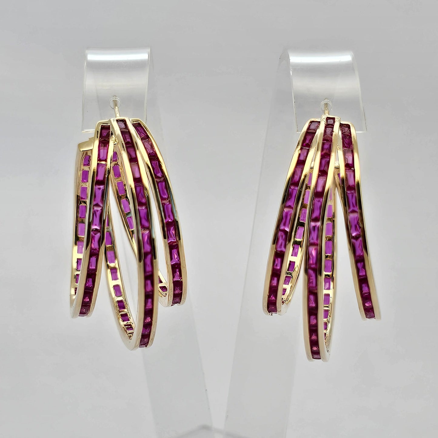 Argollas cristal paves Bony