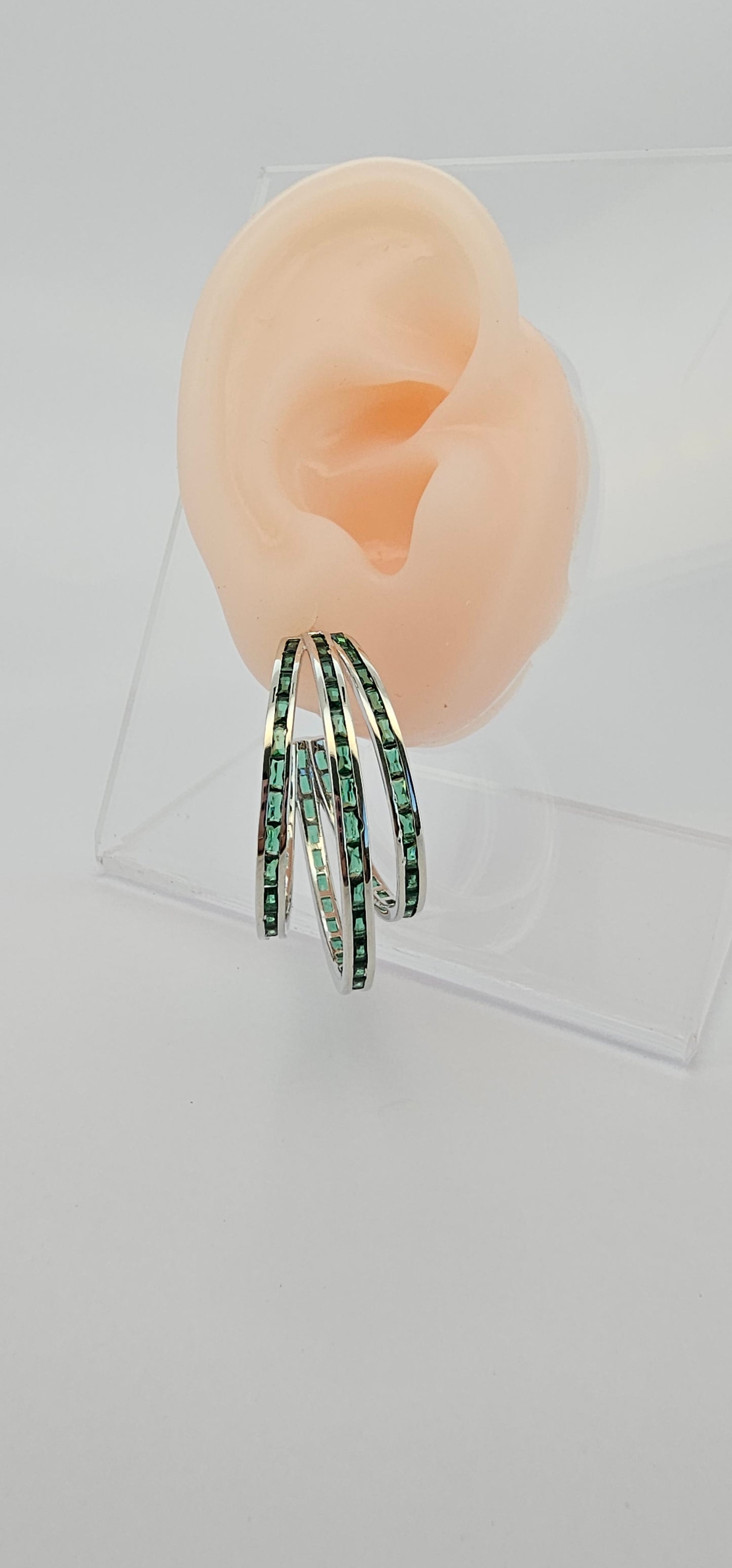 Argollas cristal paves Bony