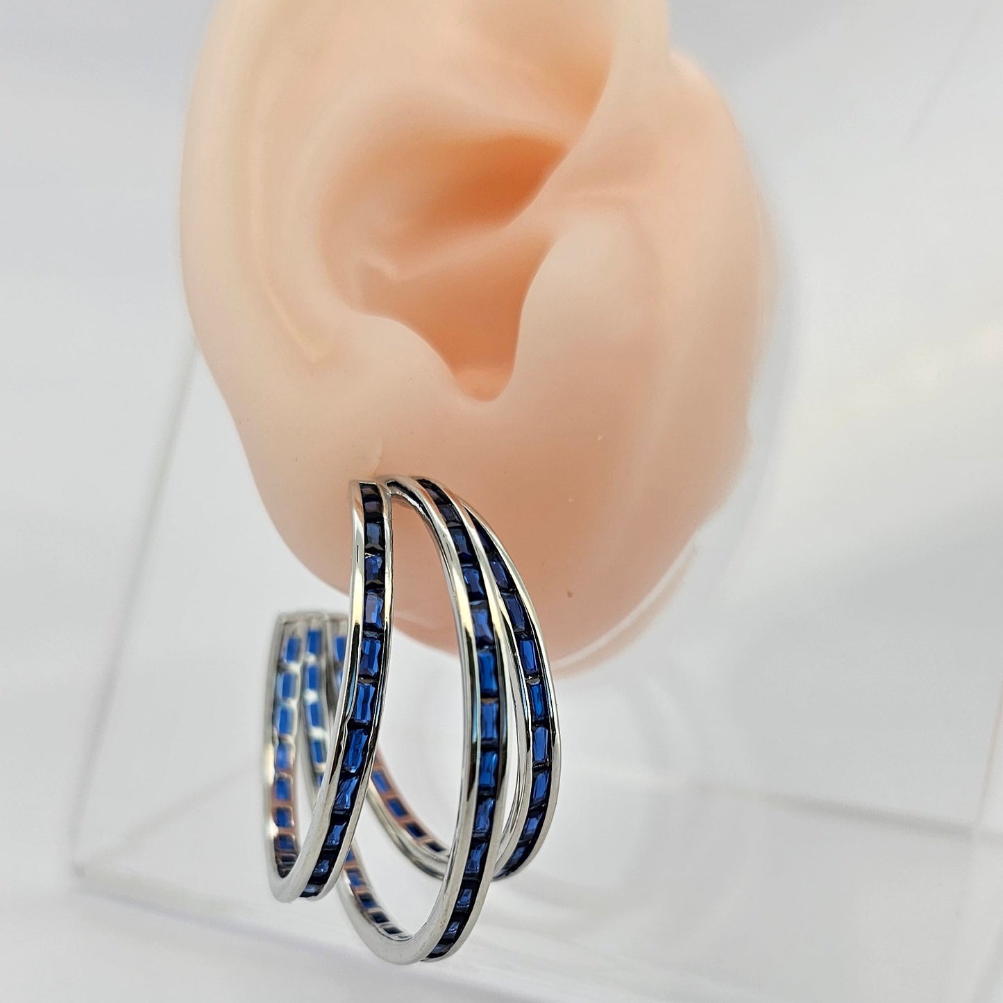 Argollas cristal paves Bony