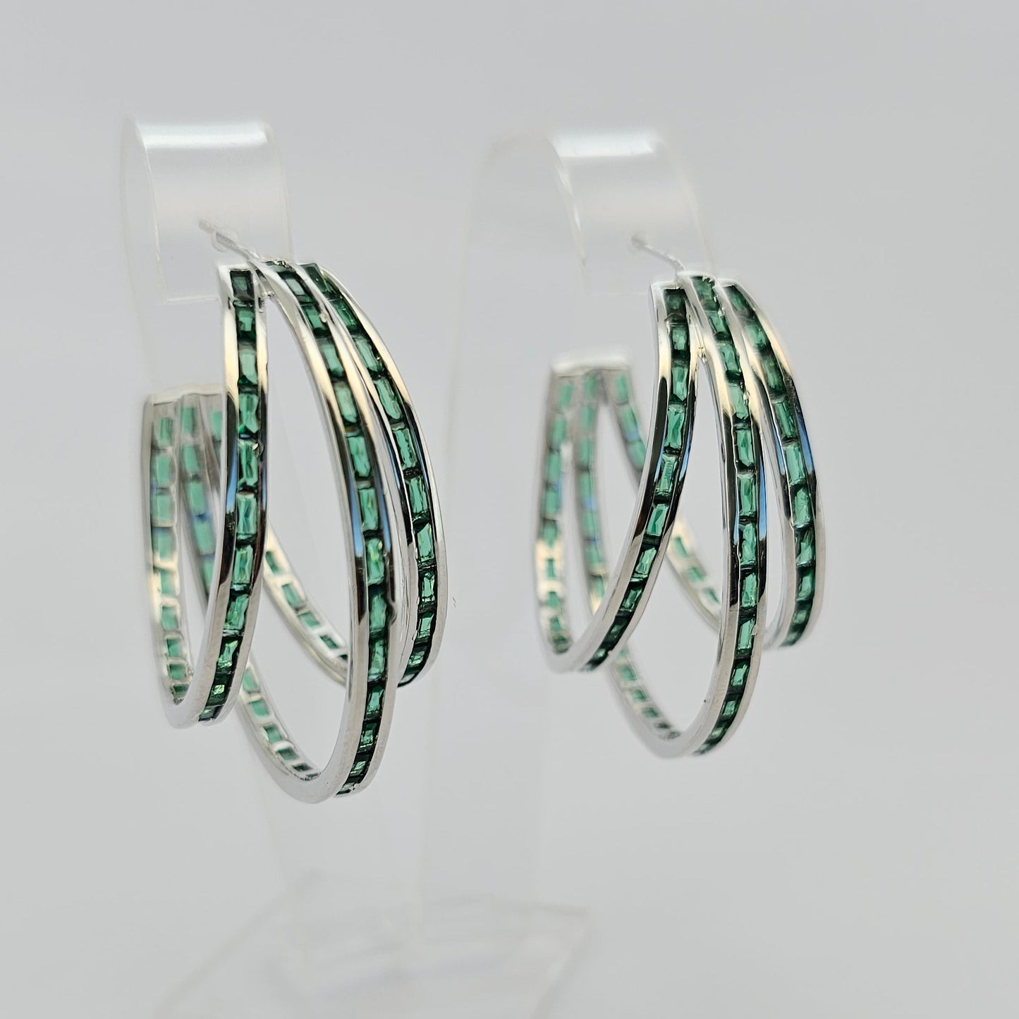 Argollas cristal paves Bony