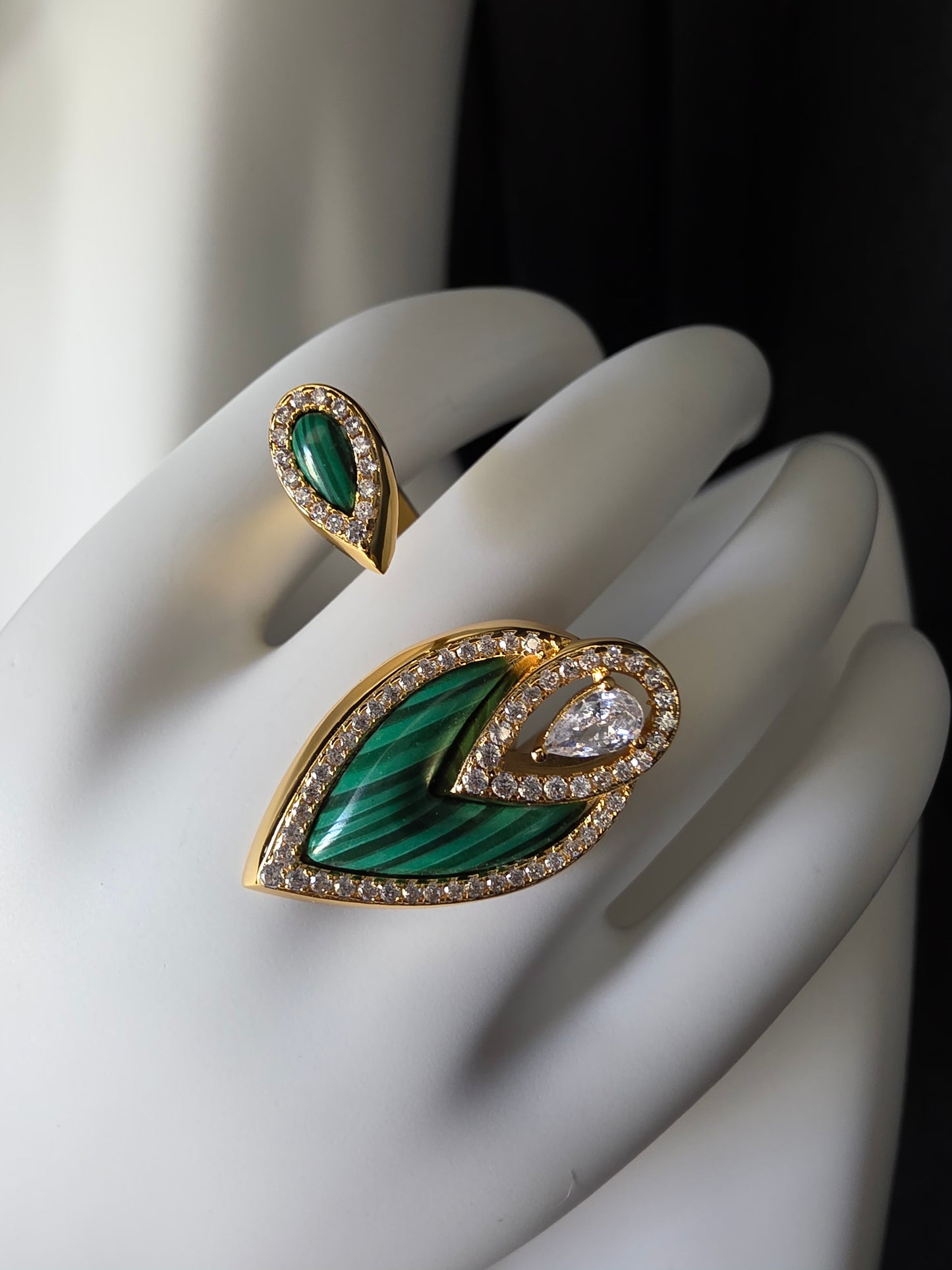 ANILLO MALAQUITA Y NÁCAR