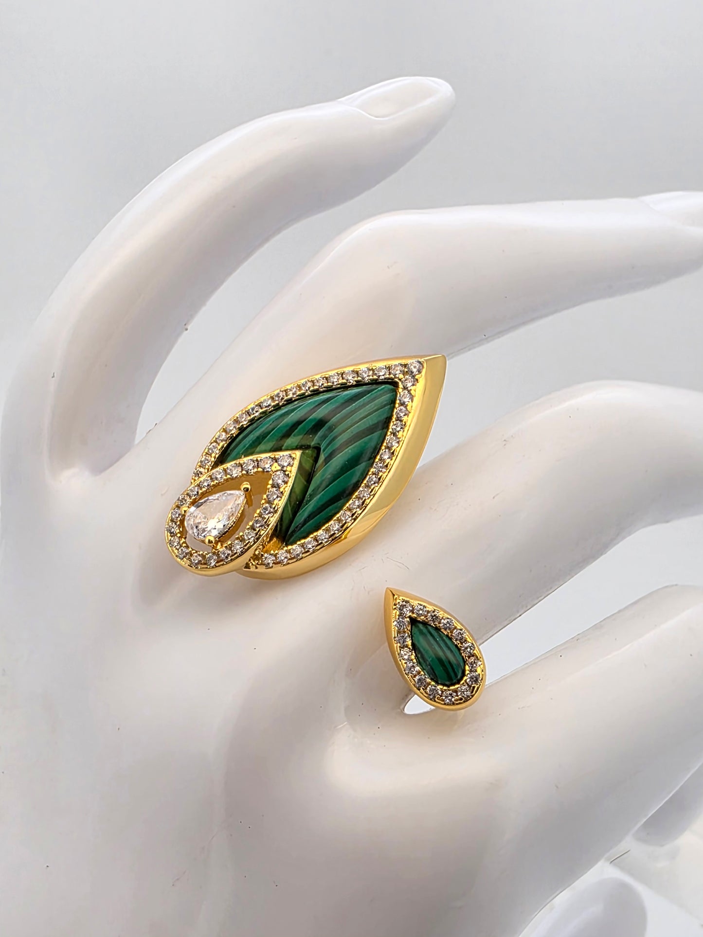 ANILLO MALAQUITA Y NÁCAR