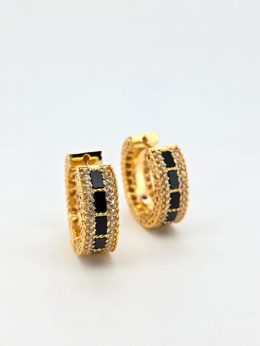 Argollas cristal paves RODA