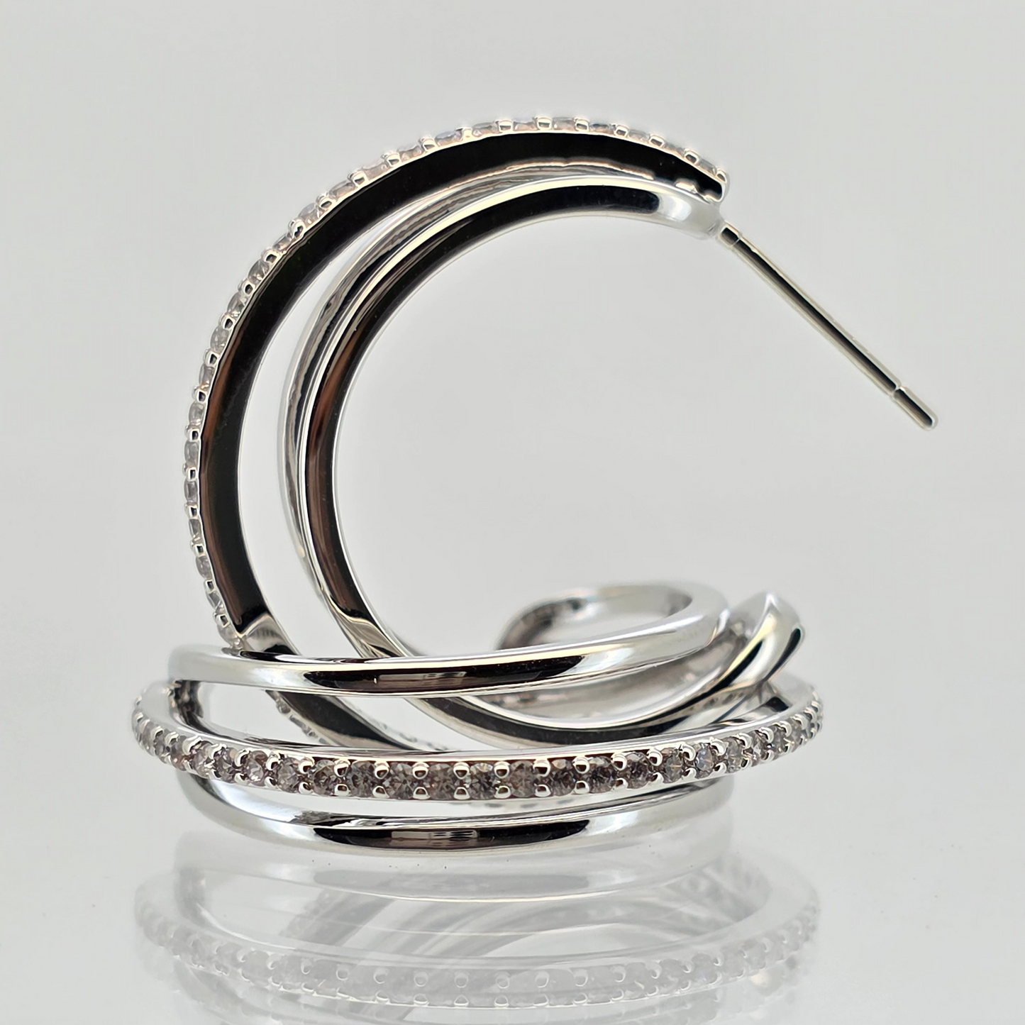 Argollas cristal paves CAMILA