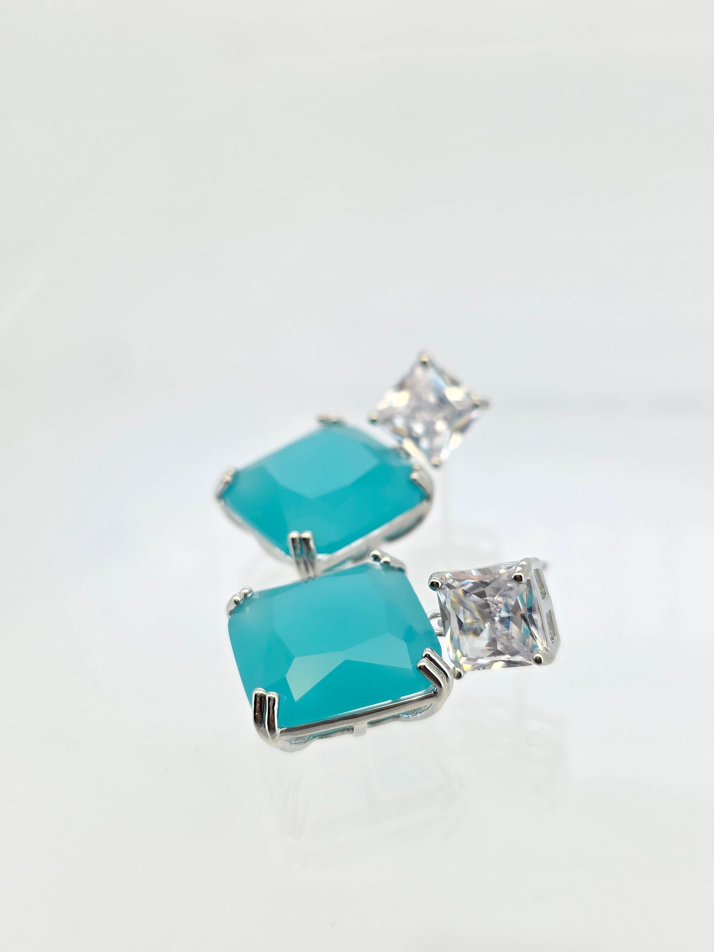 Aros cristal pavés Esmeralda
