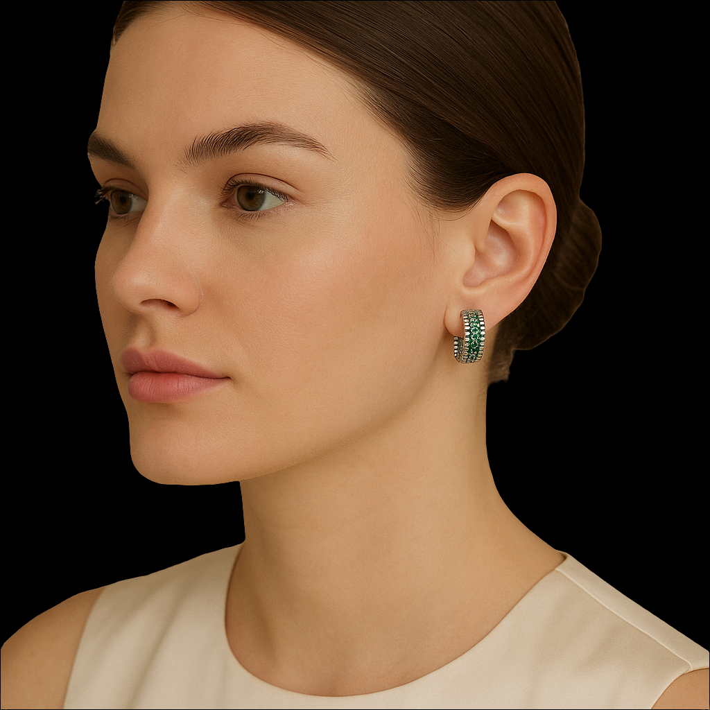 Argollas cristal pavés Daniela