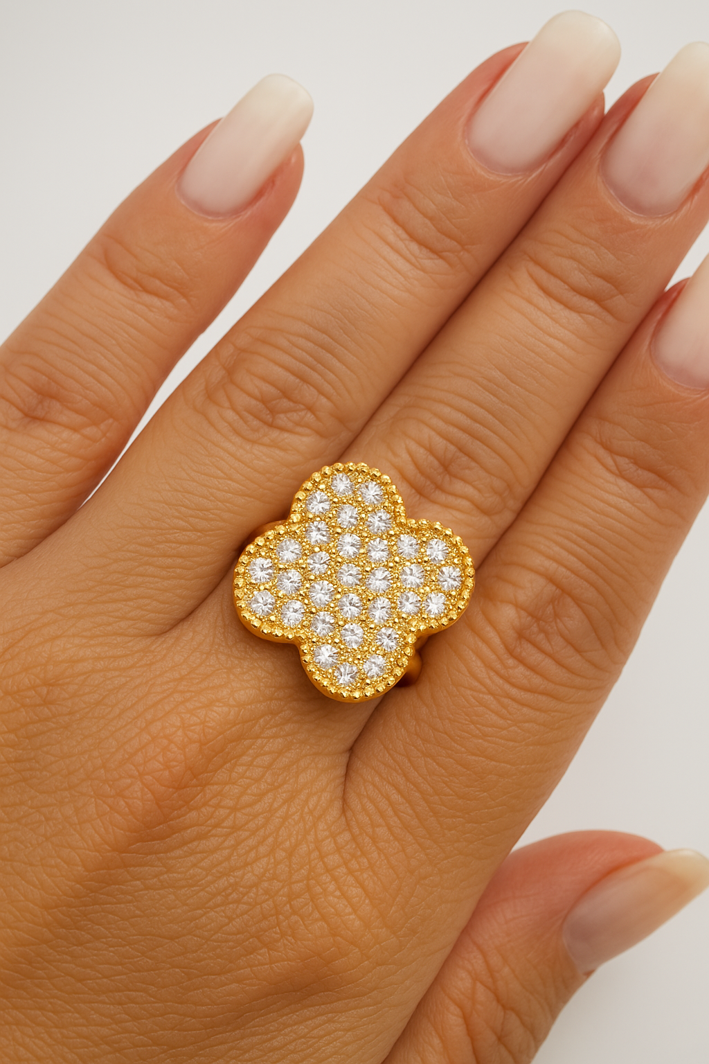 Anillo cristal pavés adaptable lucrecia