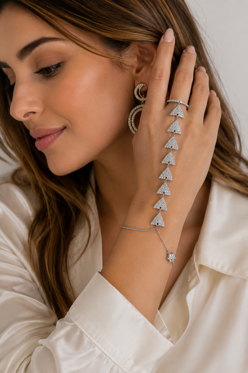 Pulsera cristal pavés Hand