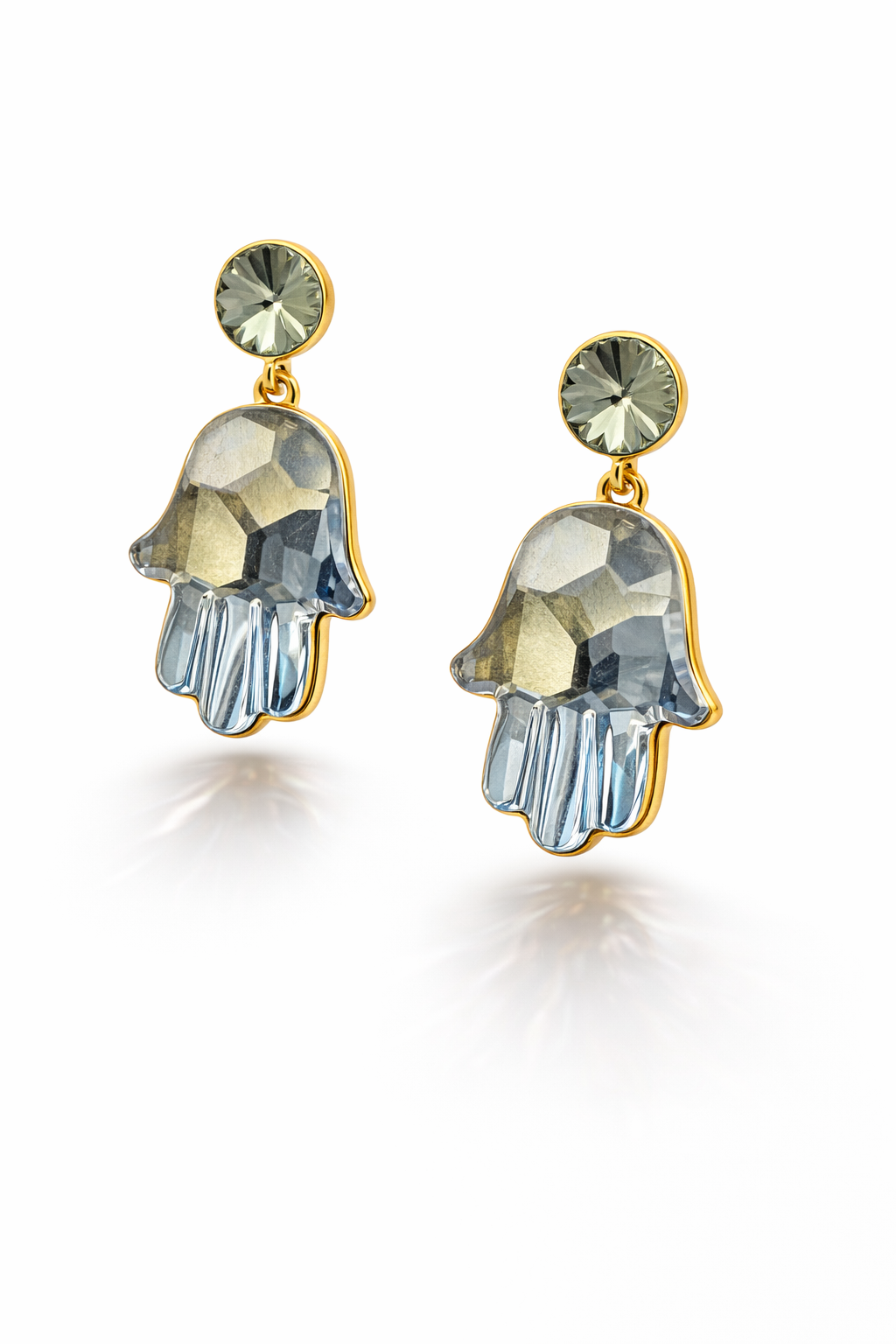 Aros Swarovski mano de fatima