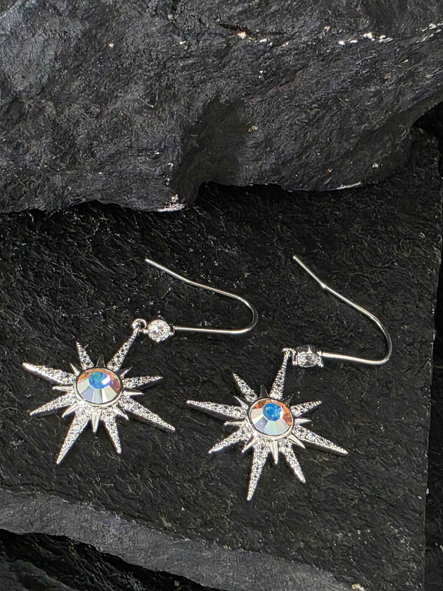 Aros lunar cristal Swarovski