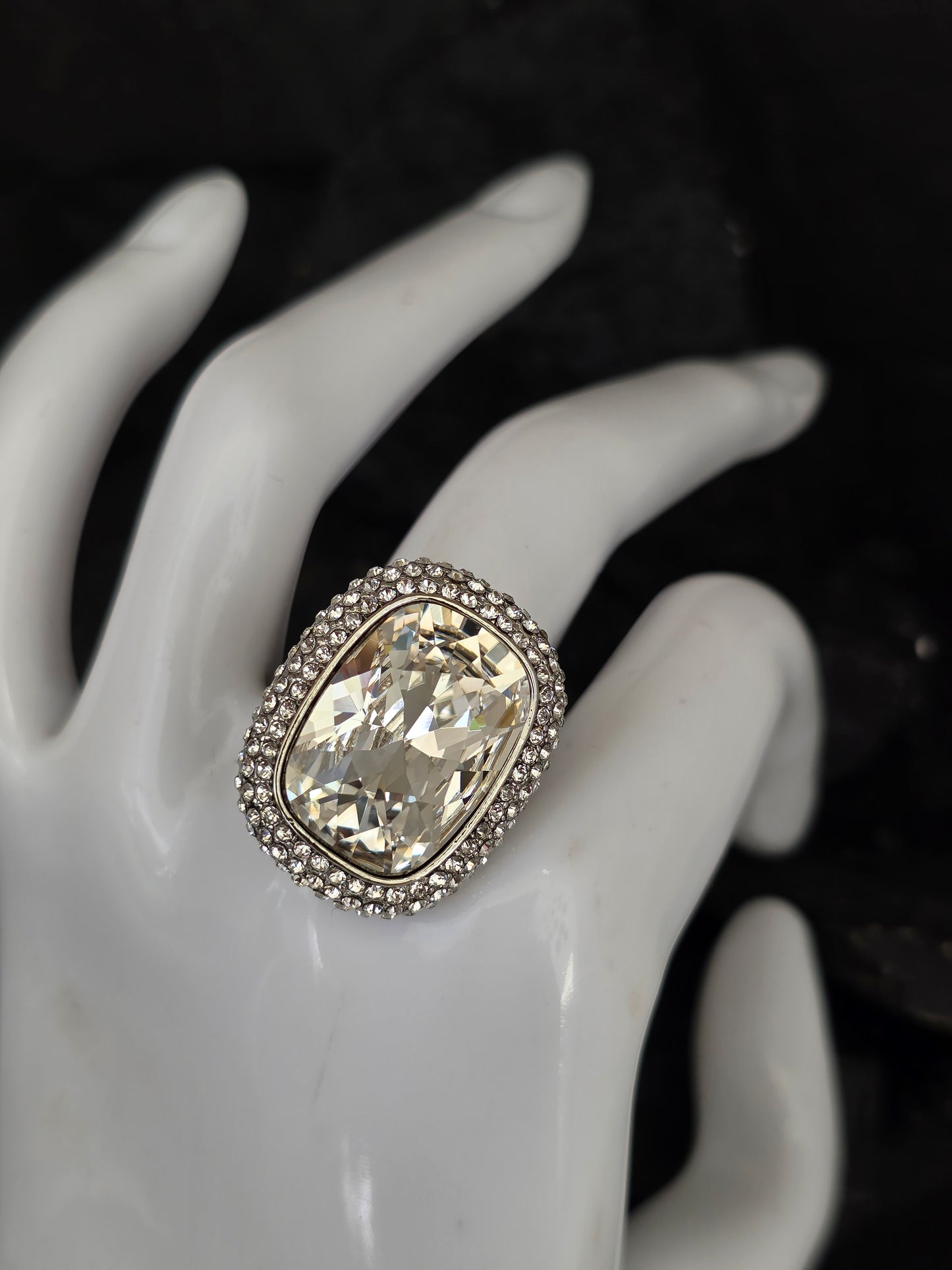 Anillo lucrecia cristal Swarovski talla adaptable