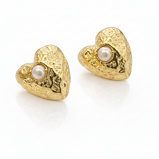 Aros cristal pavés corazón textura