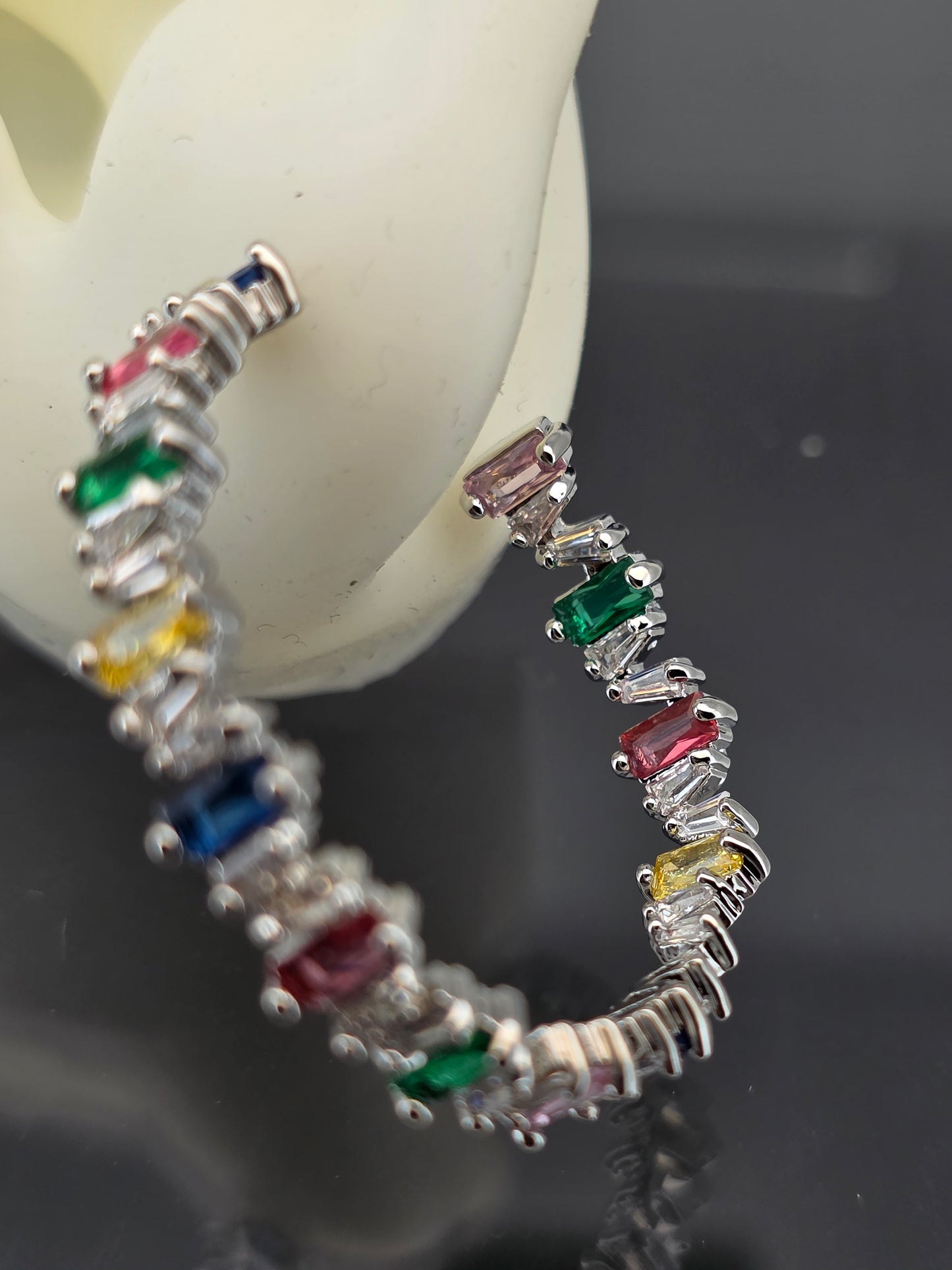 Argollas cristal paves Griegas