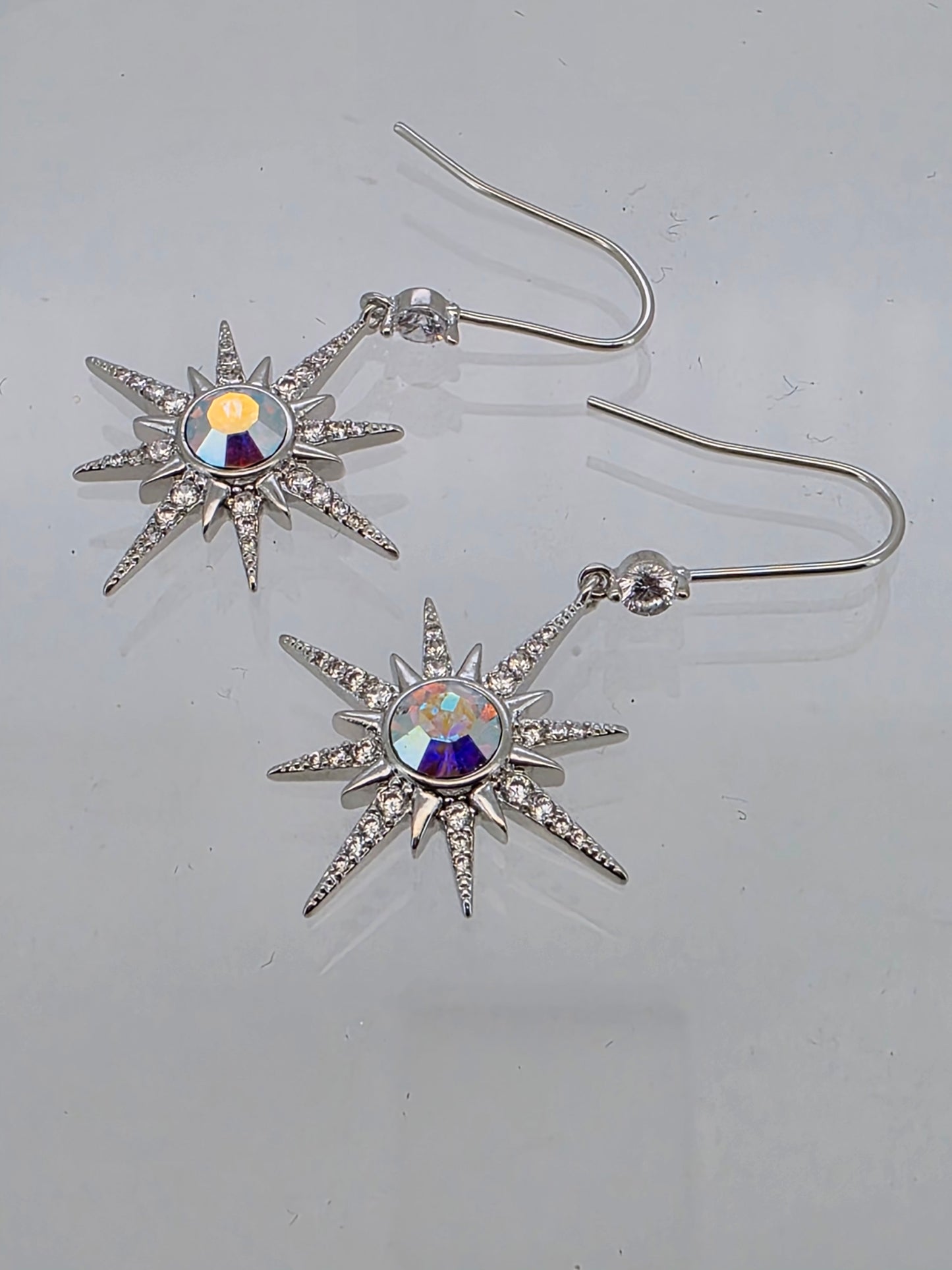 Aros lunar cristal Swarovski