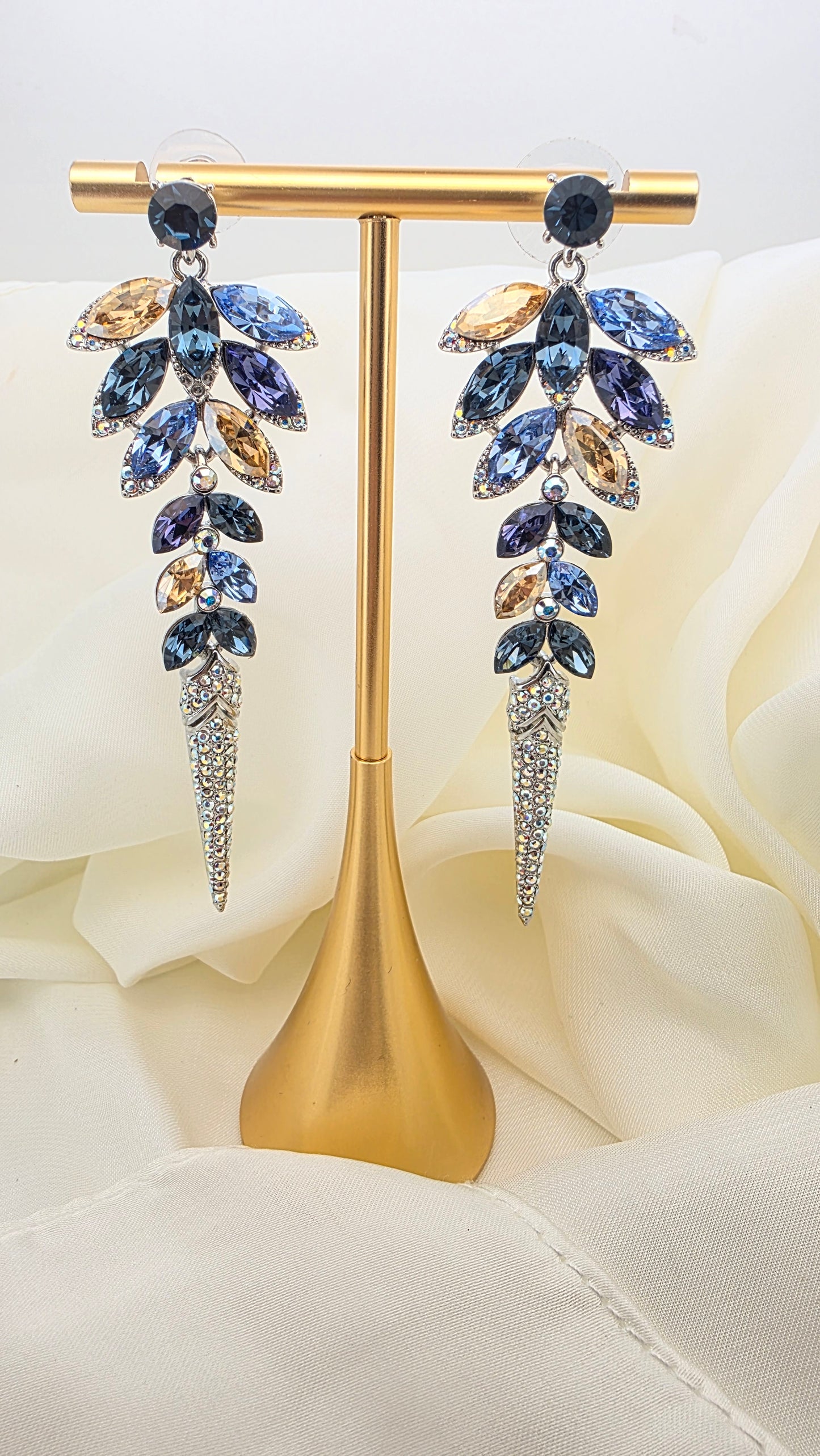 Aros cristal Swarovski Cascada min