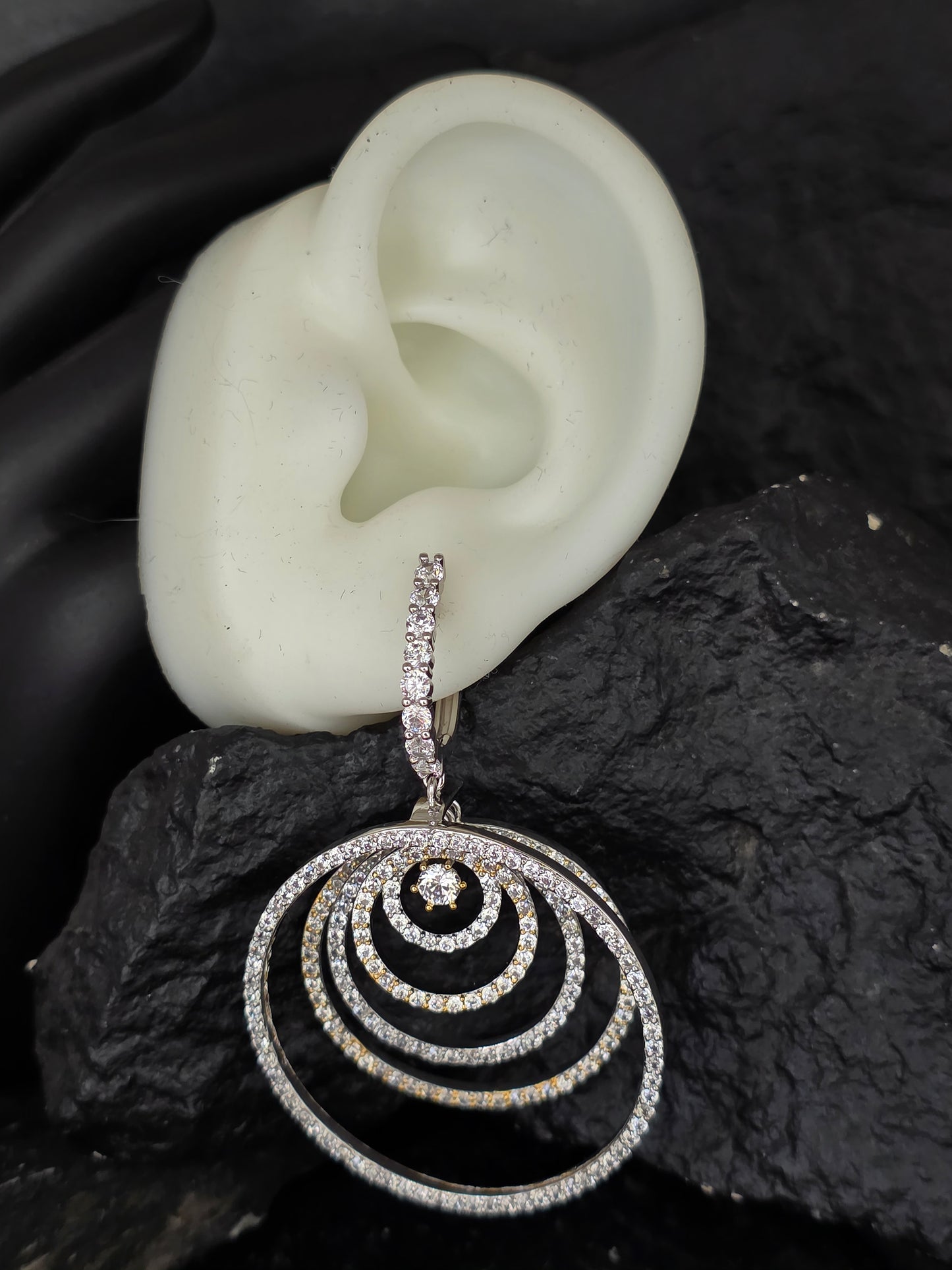 Aros cristal Swarovski Camelia