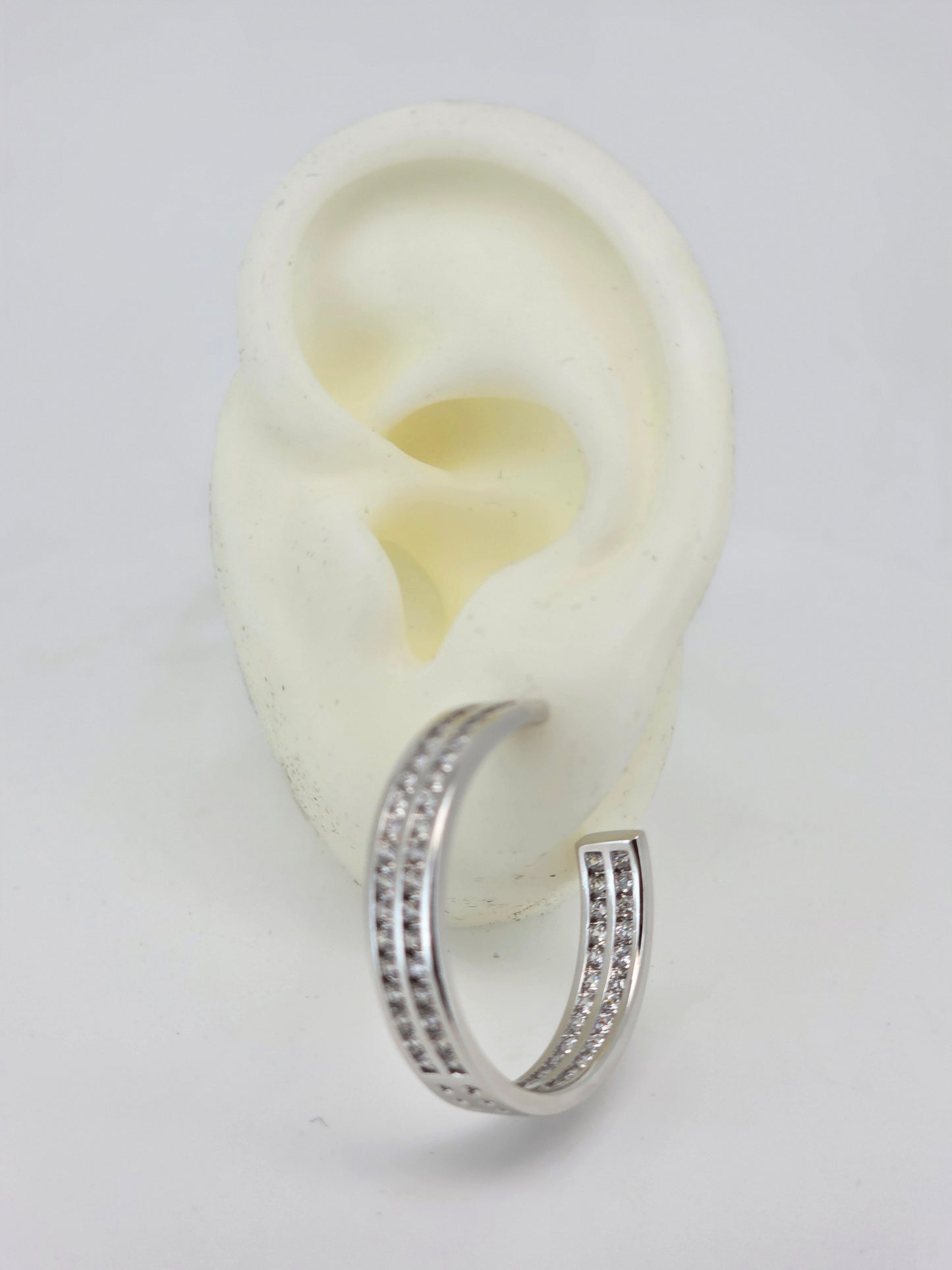 Argollas cristal paves lupe