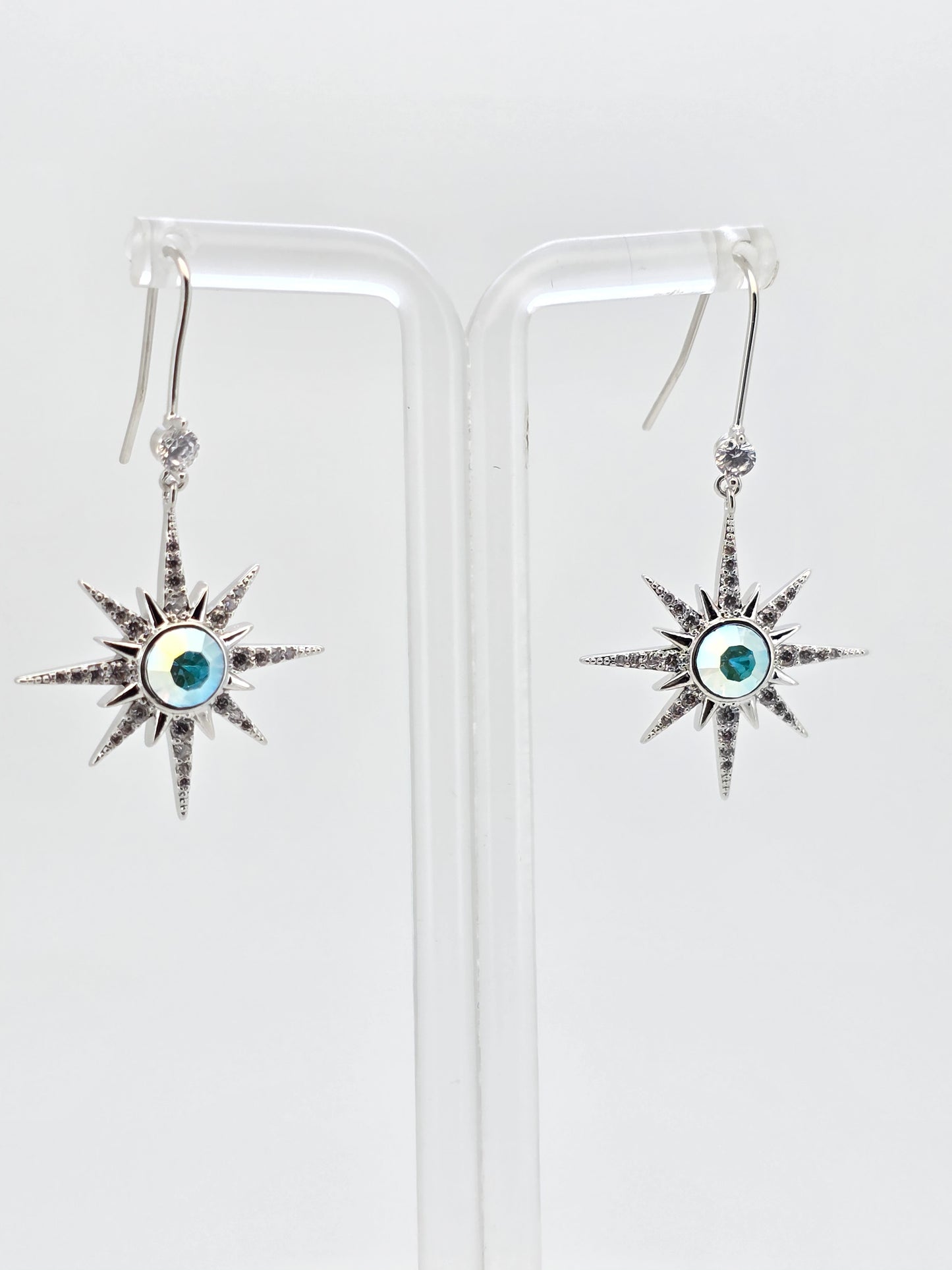 Aros lunar cristal Swarovski