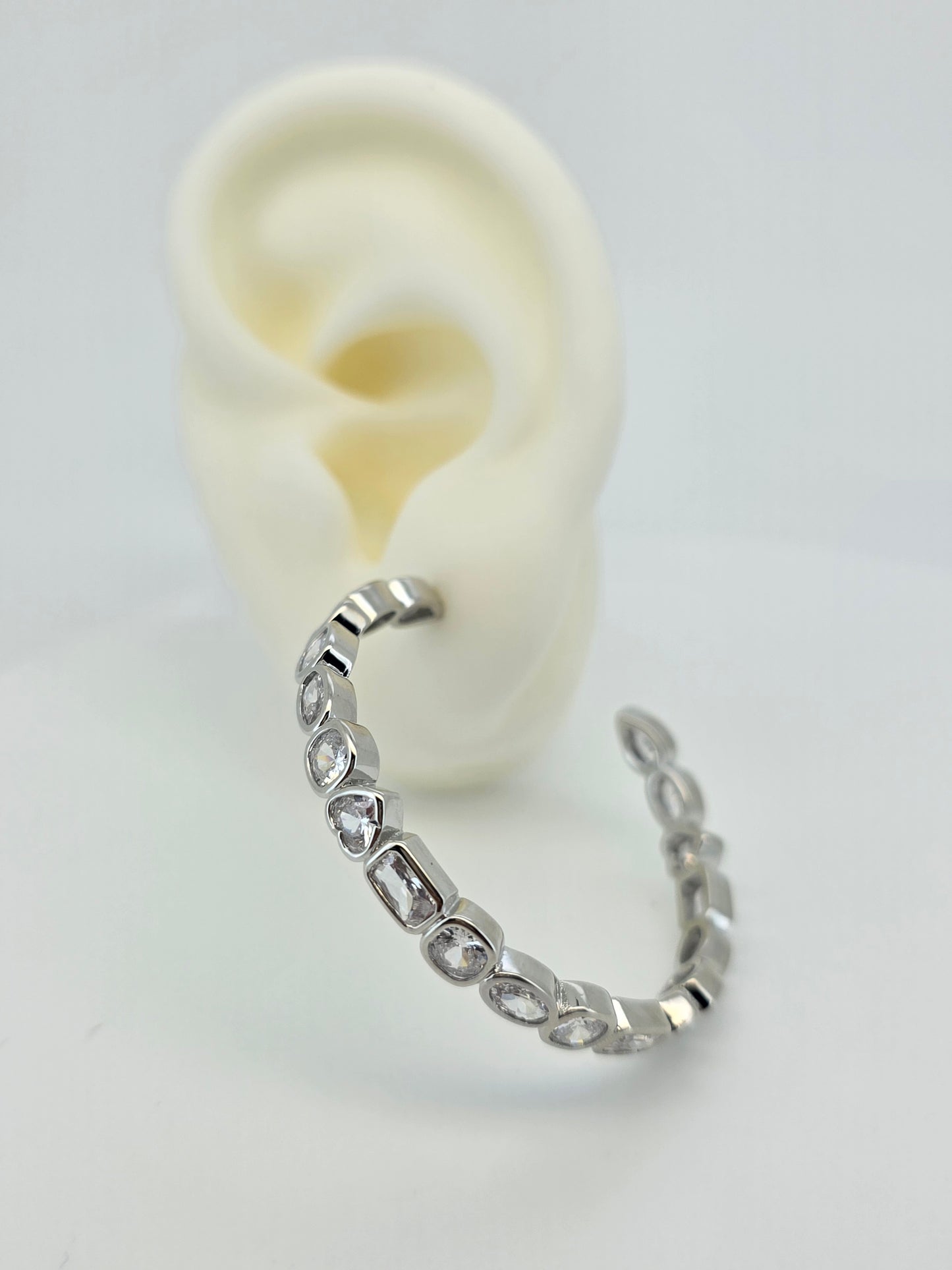 Argollas cristal pavés lony