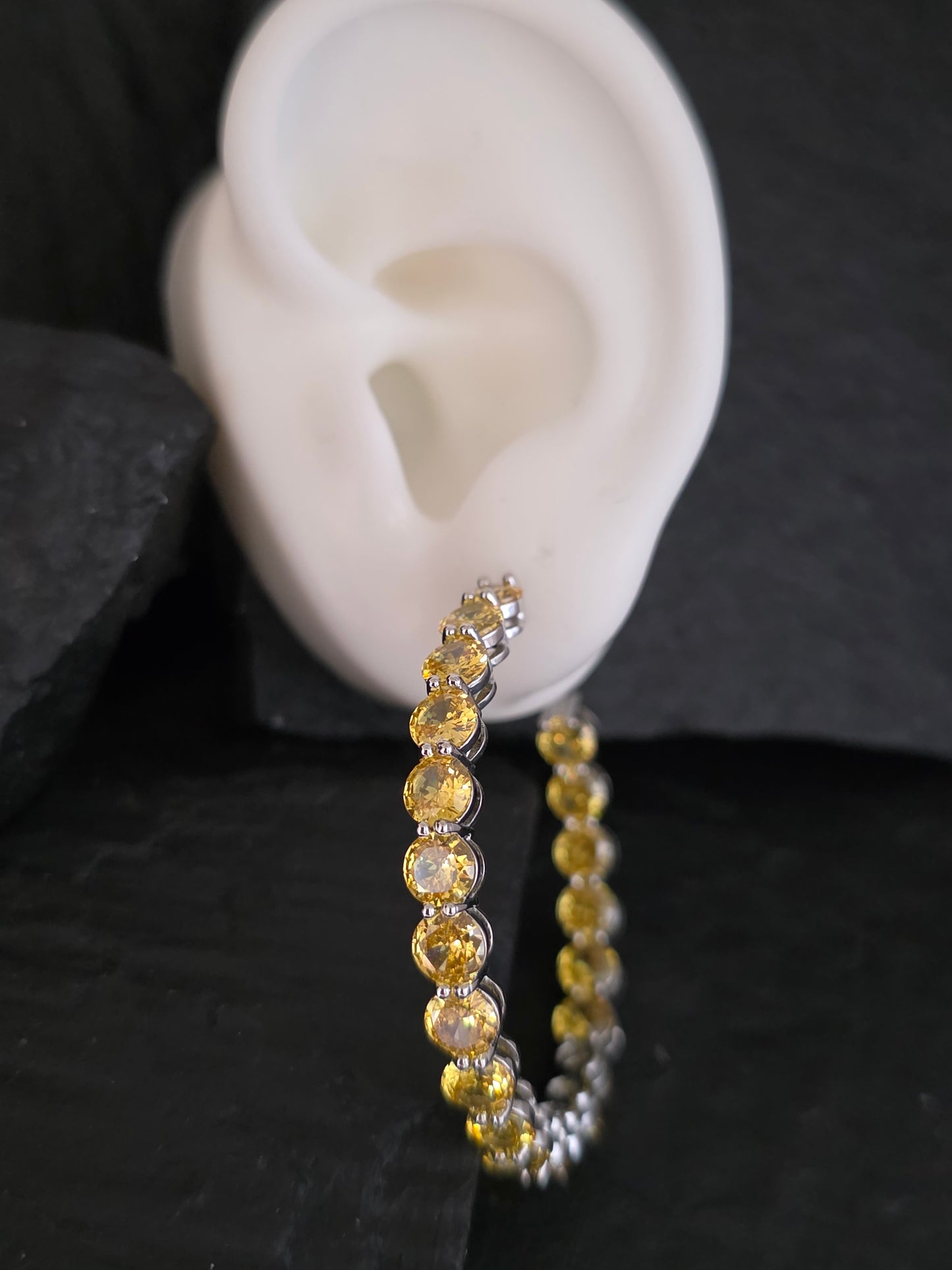 Argollas cristal pavés anny