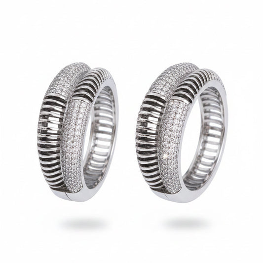 Argollas cristal pavés Roxett