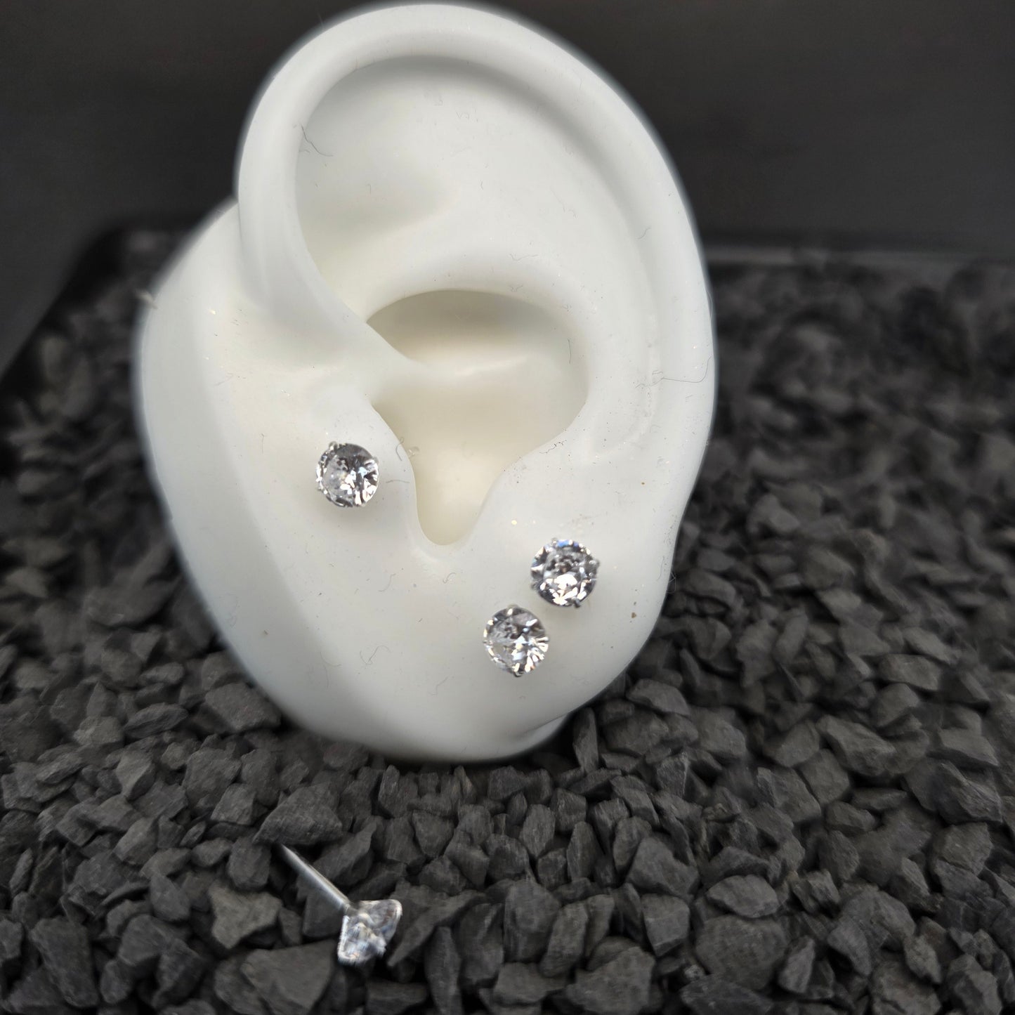 Aros Plata y Cristal Peka