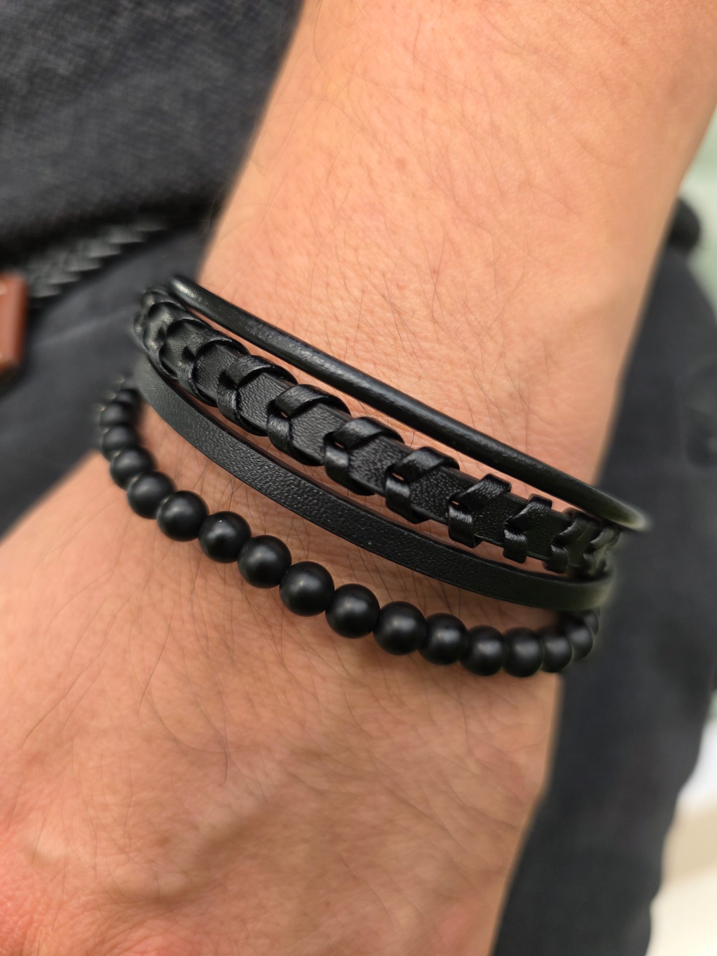 Pulsera varón acero quirúrgico Manu
