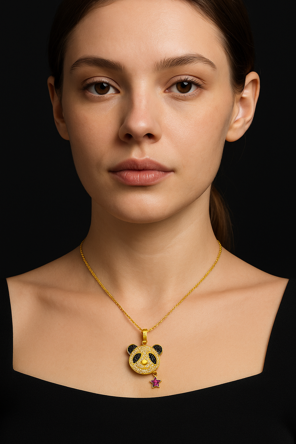 Collar cristal pavés Panda