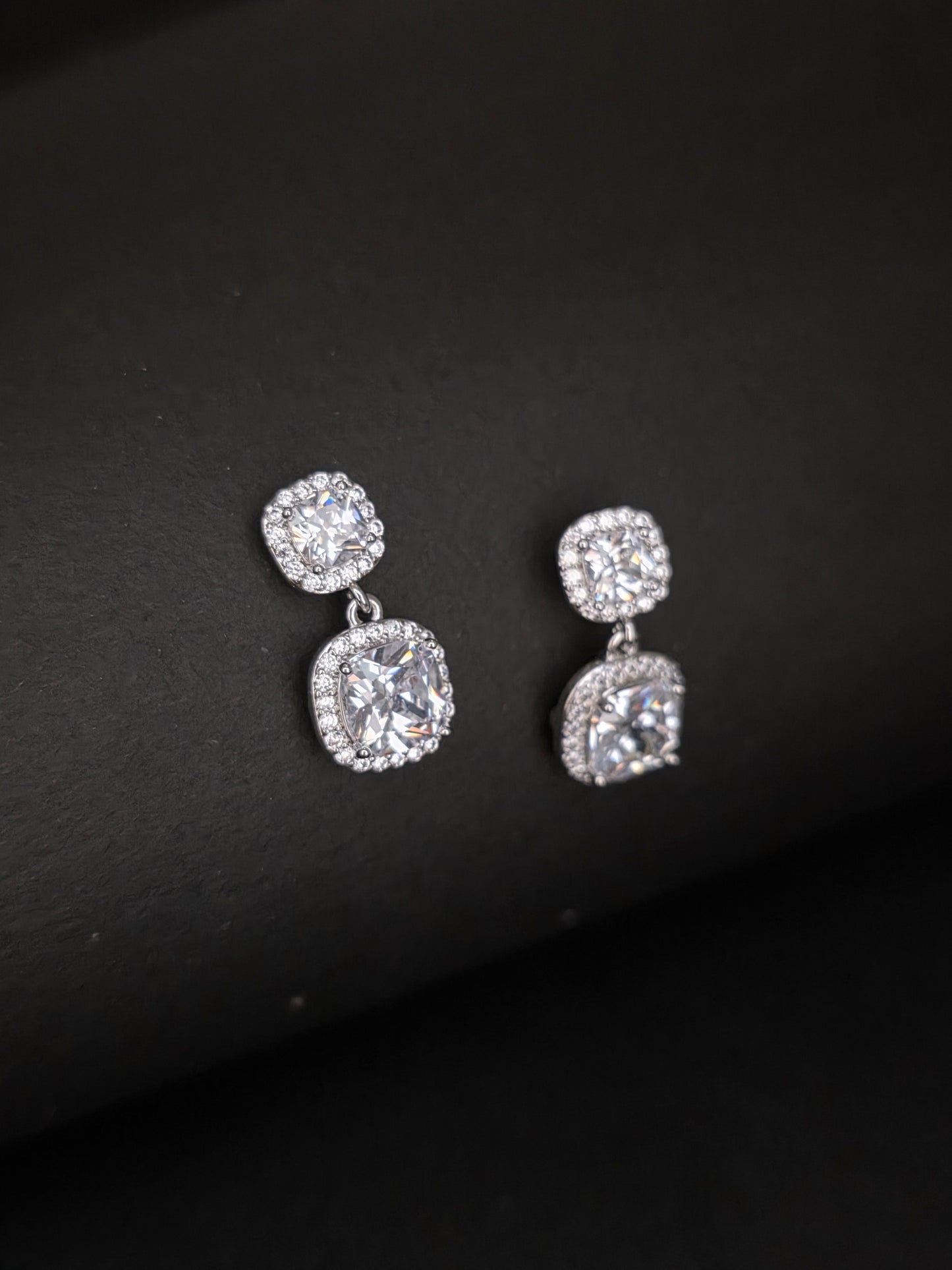 Aros de plata y cristal Swarovski Paulina