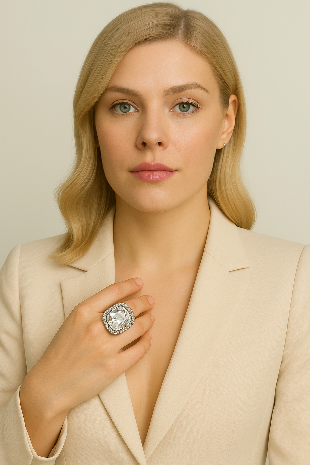 Anillo lucrecia cristal Swarovski talla adaptable