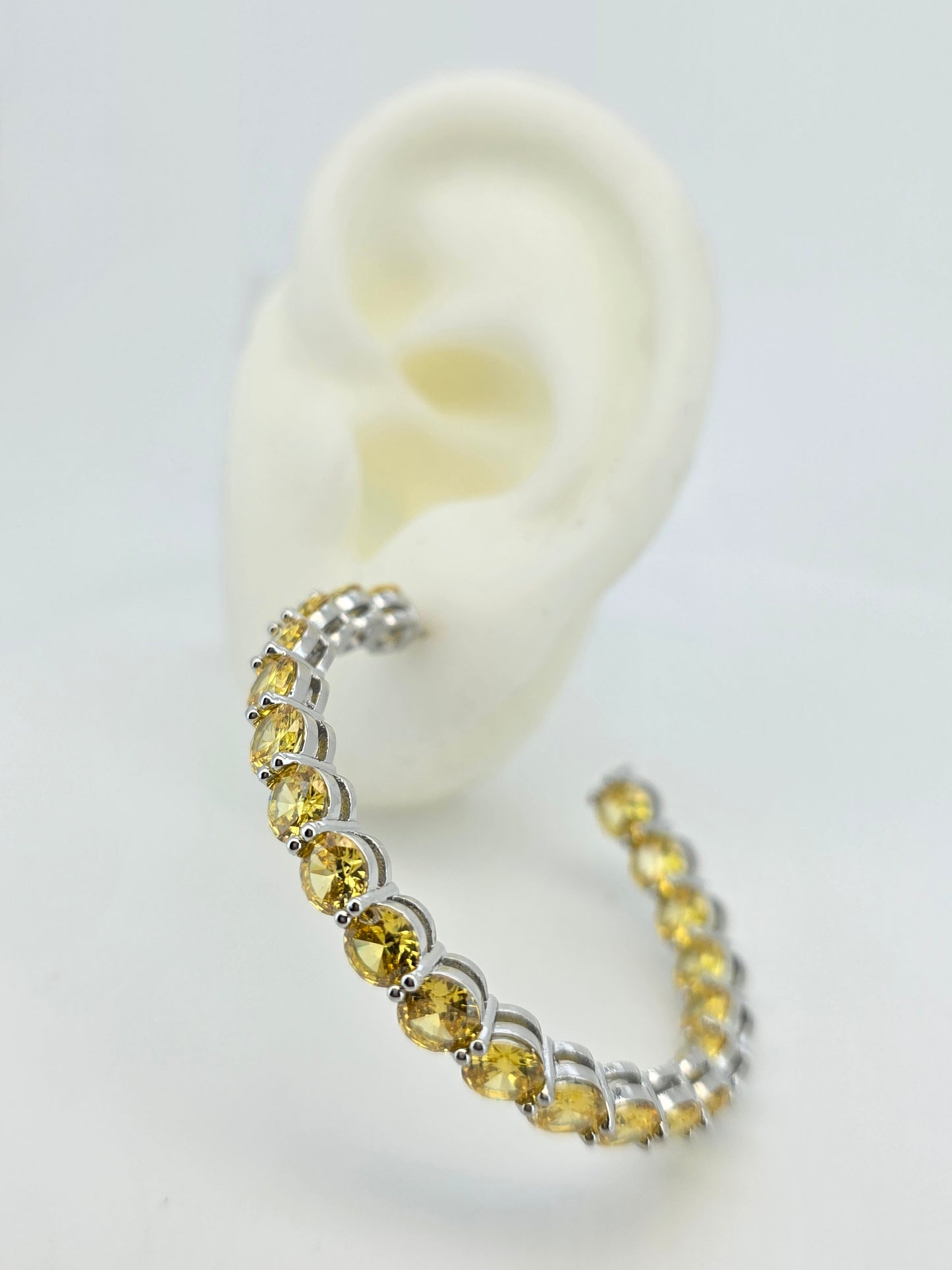 Argollas cristal pavés anny