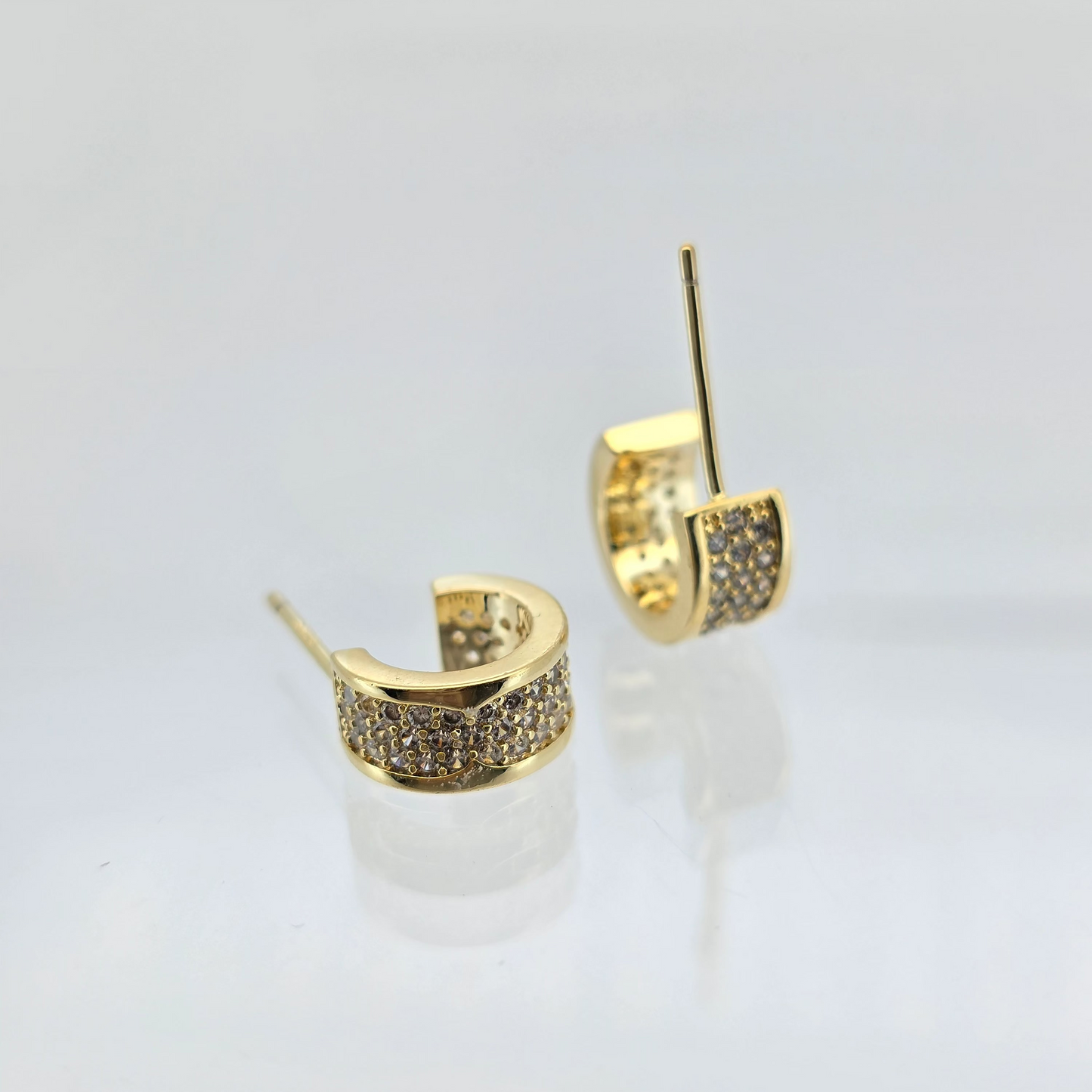 Argollas cristal pavés mini