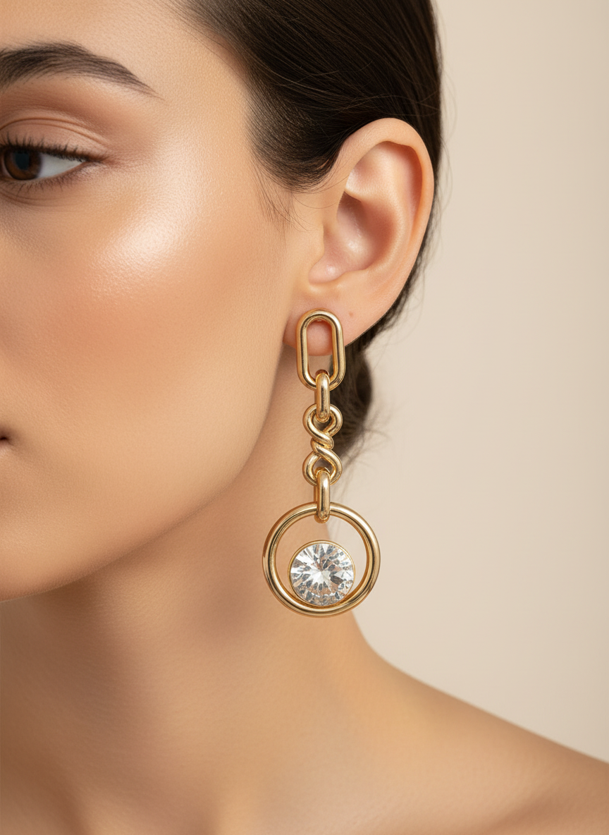 Aros cristal Swarovski Amelia