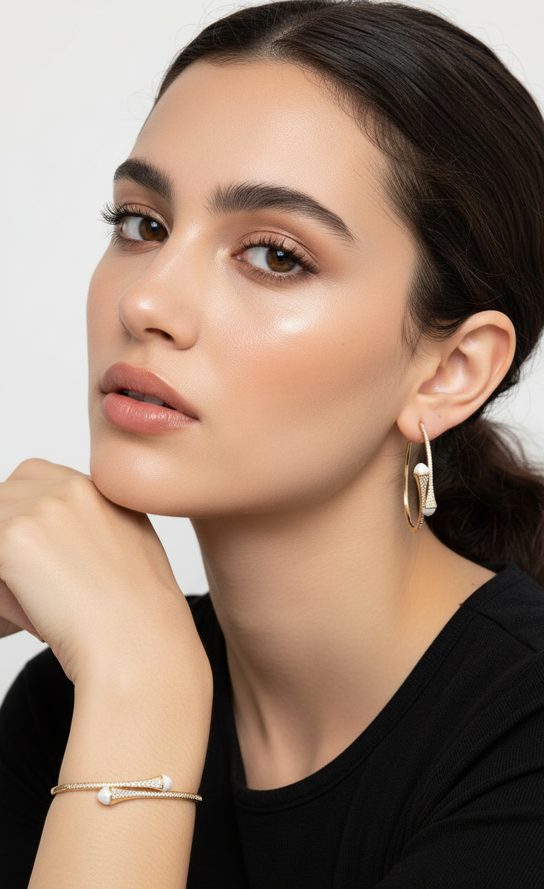 Aros cristal pavés Selena