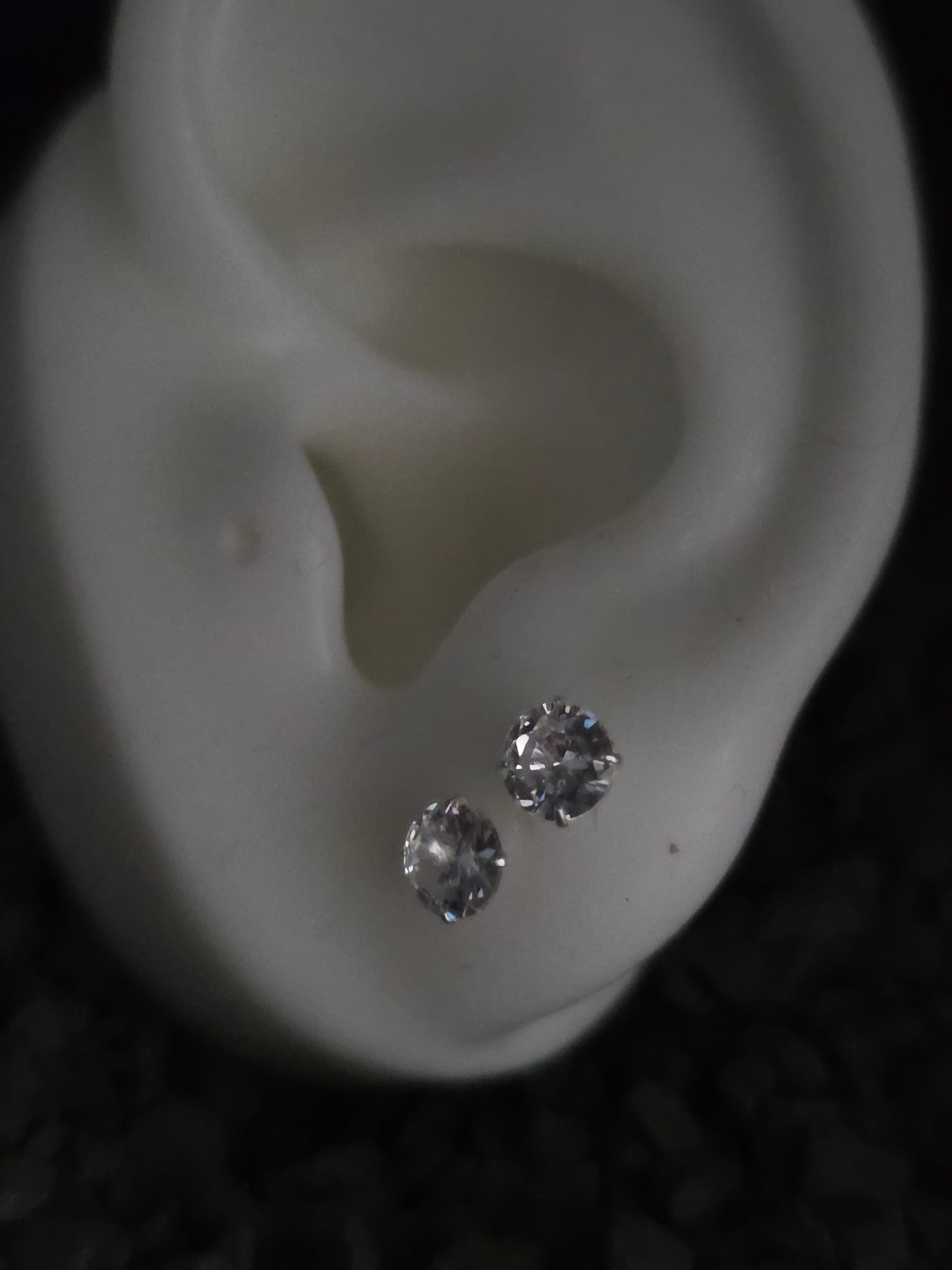 Aros Plata y Cristal Peka