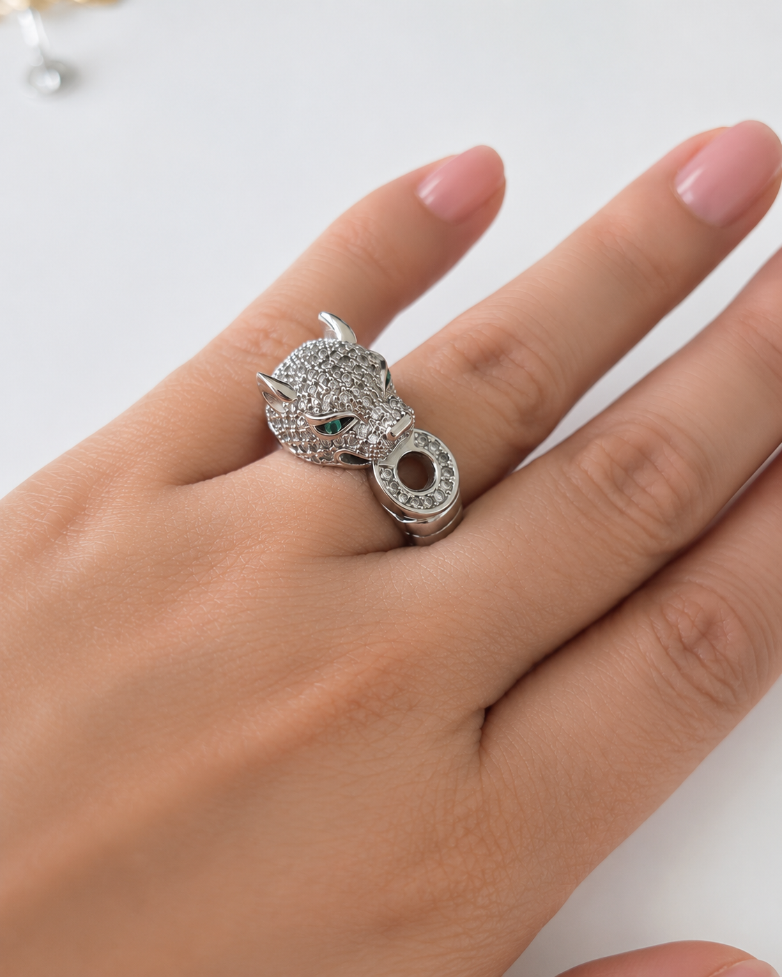 Anillo cristal pavés Pantera