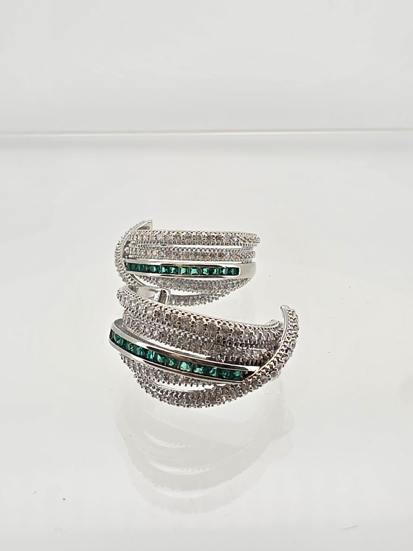 Argollas cristal pavés Luciano