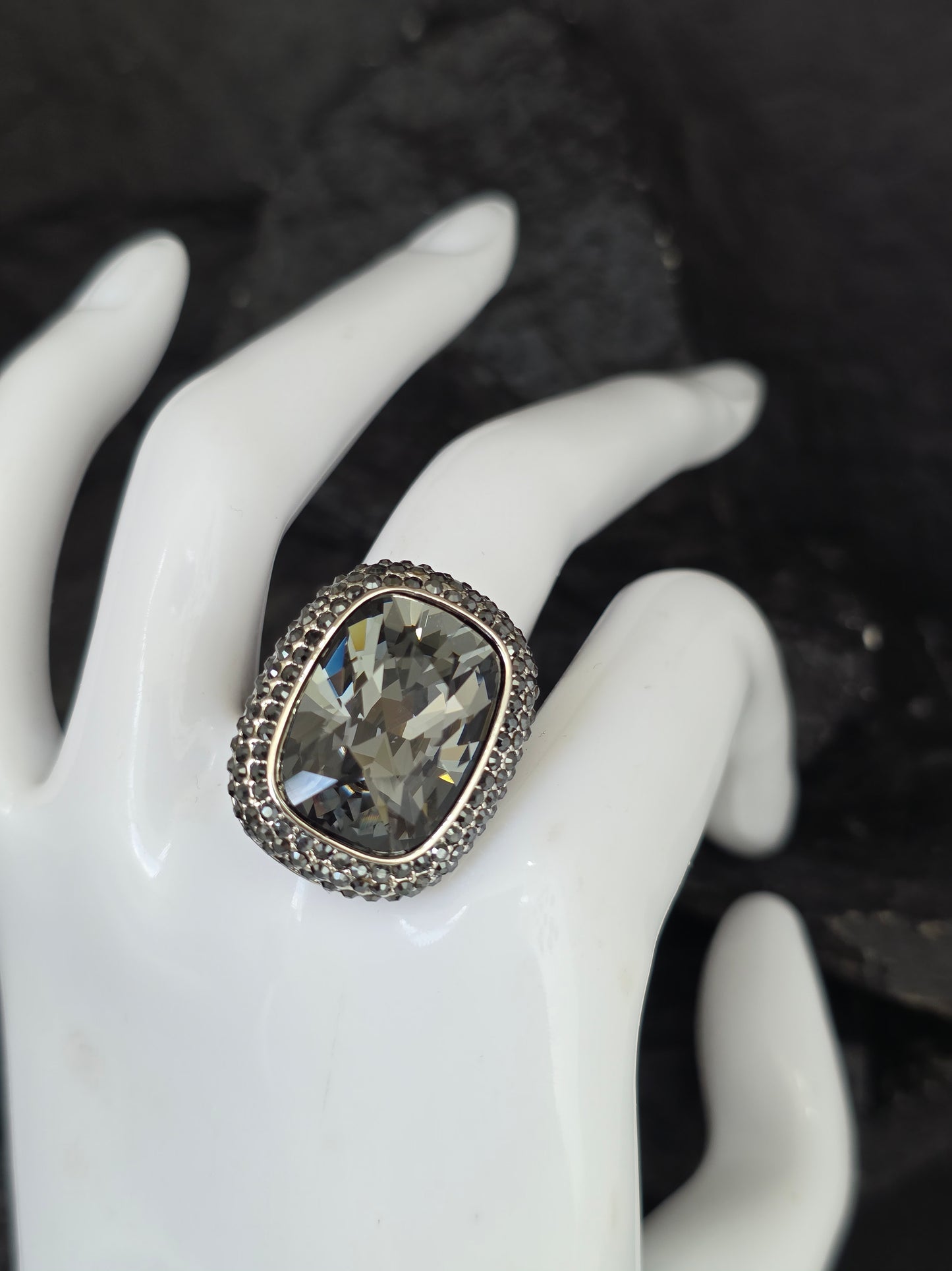 Anillo lucrecia cristal Swarovski talla adaptable