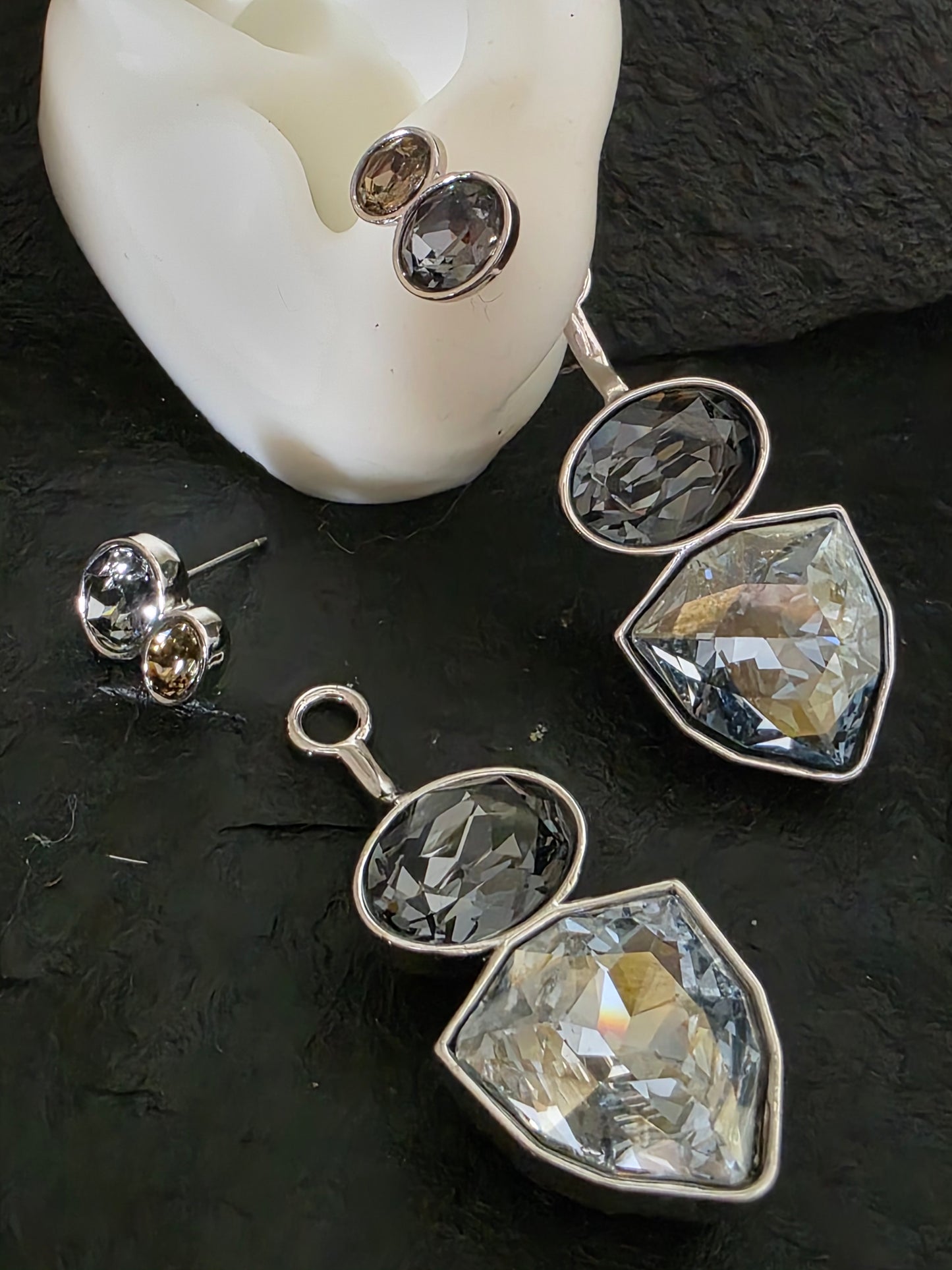 Aros fabiana cristal Swarovski línea privada PL