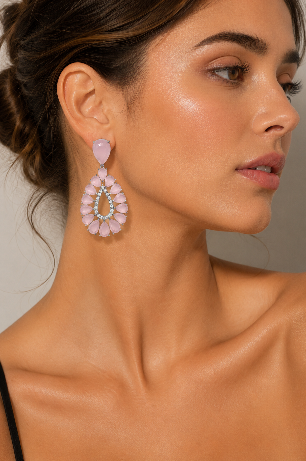 Aros cristal pavés y cuarzo