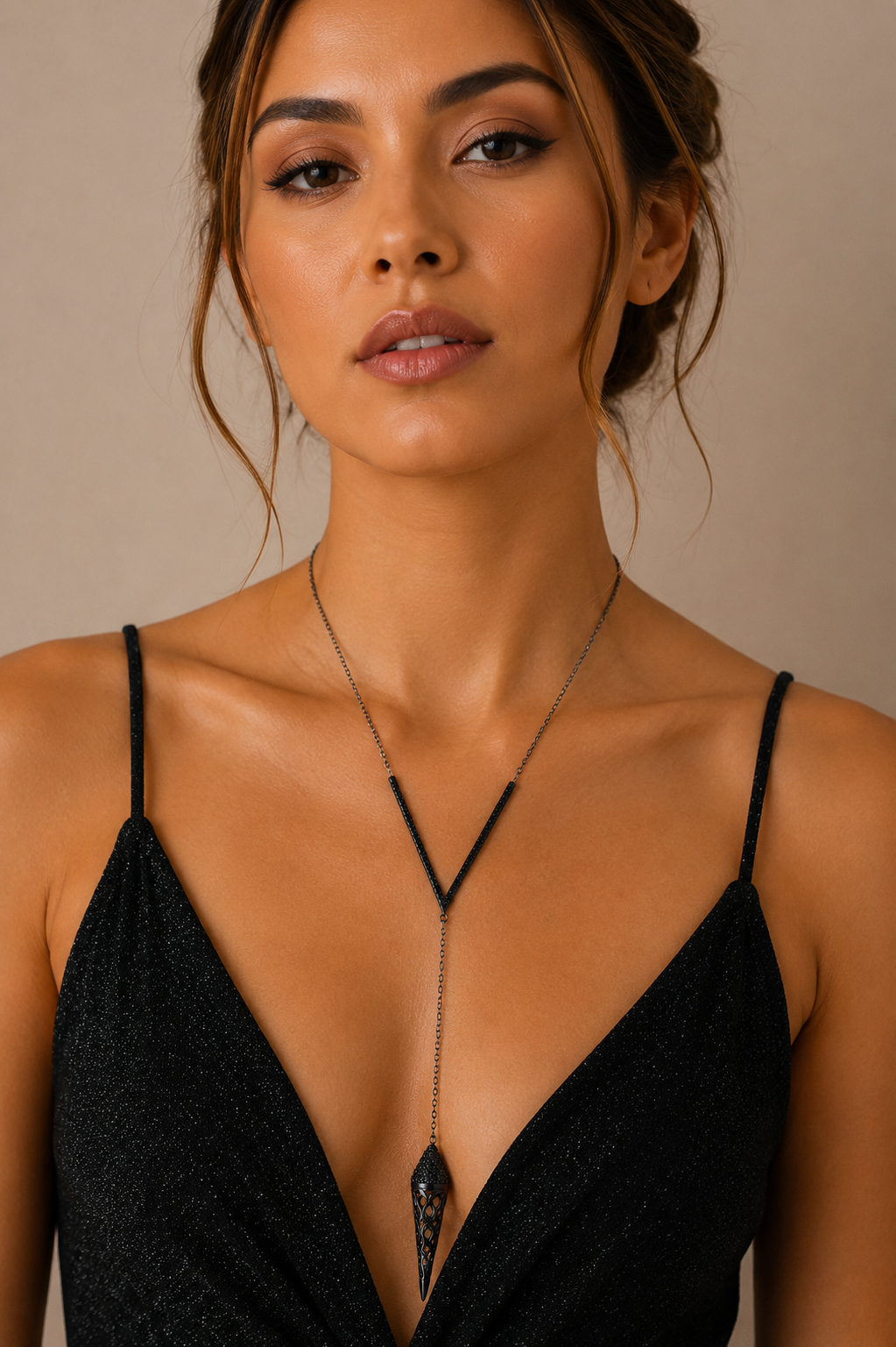 Collar Pavés rutenio péndulo