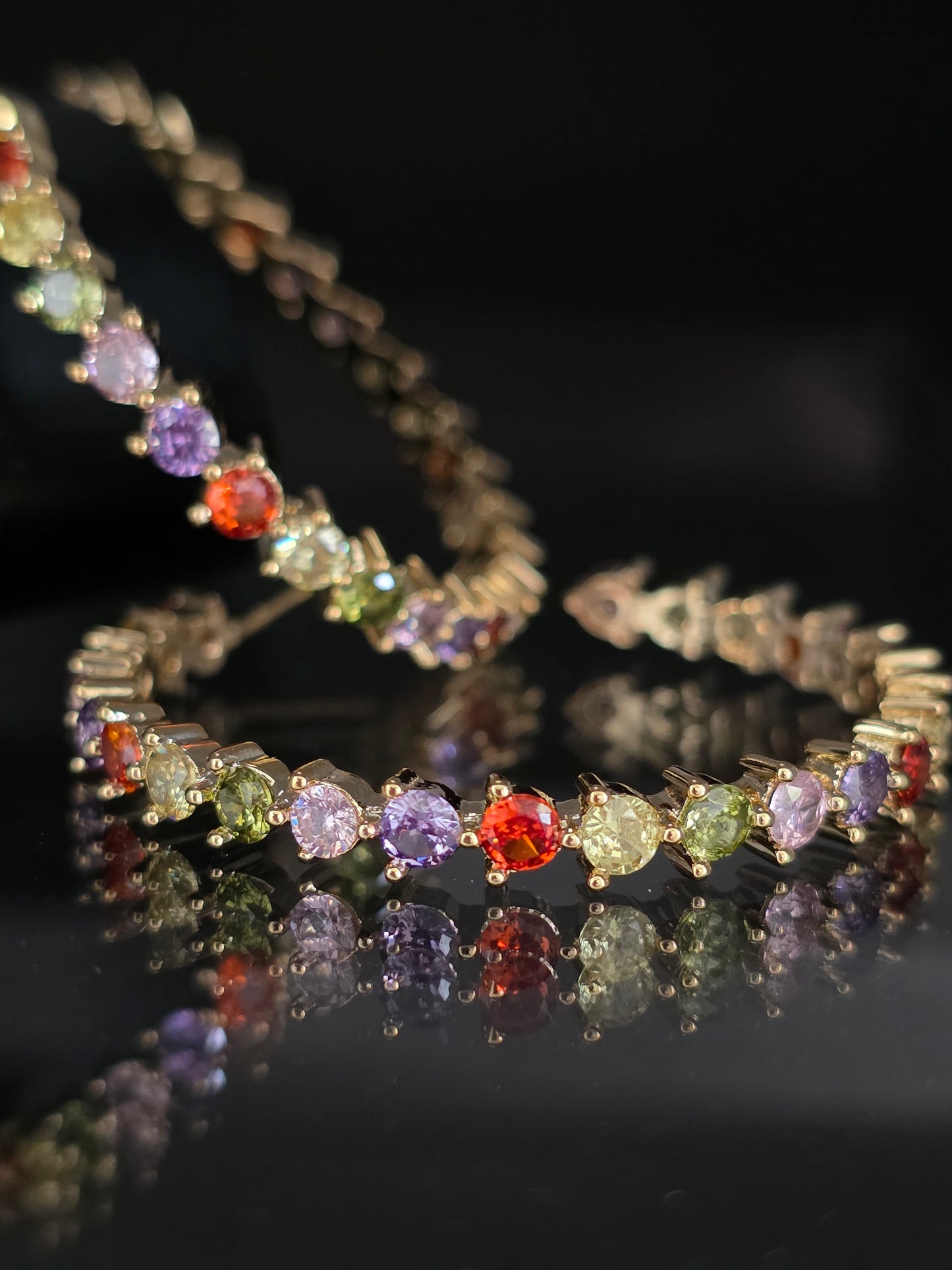 Argollas cristal paves iris