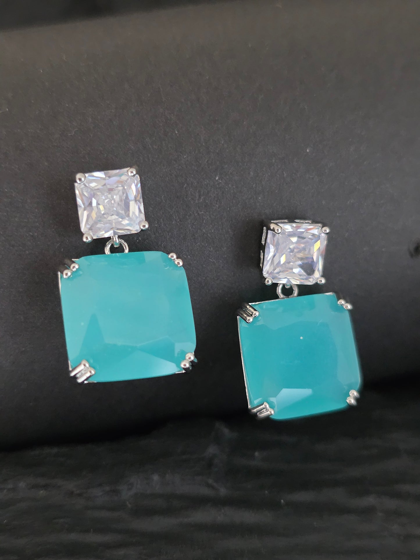 Aros cristal pavés Esmeralda