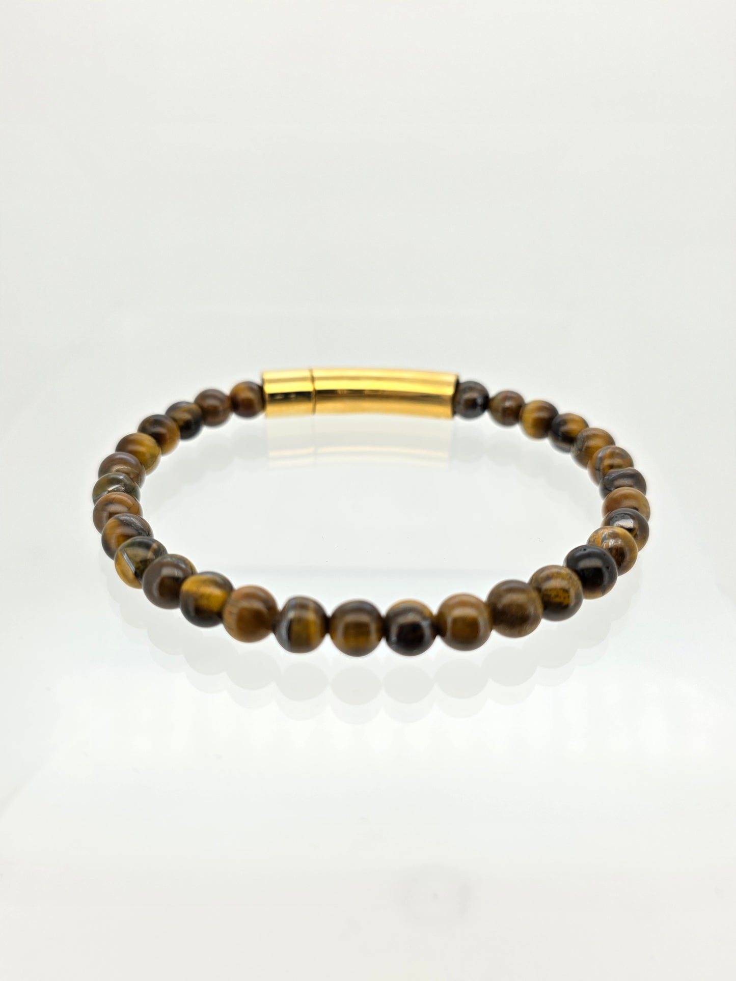 Pulsera varón acero quirúrgico y ojo de tigre Tommy